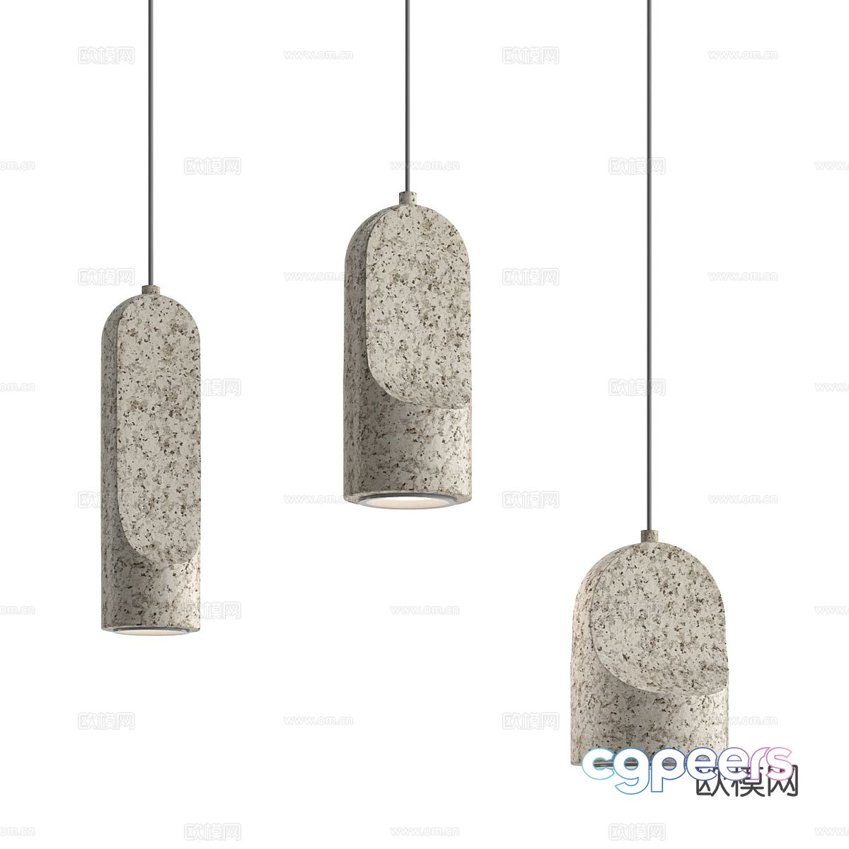 Nordic simple chandelier terrazzo chandelier 3d model Nordic simple chandelier terrazzo chandelier 3d model
