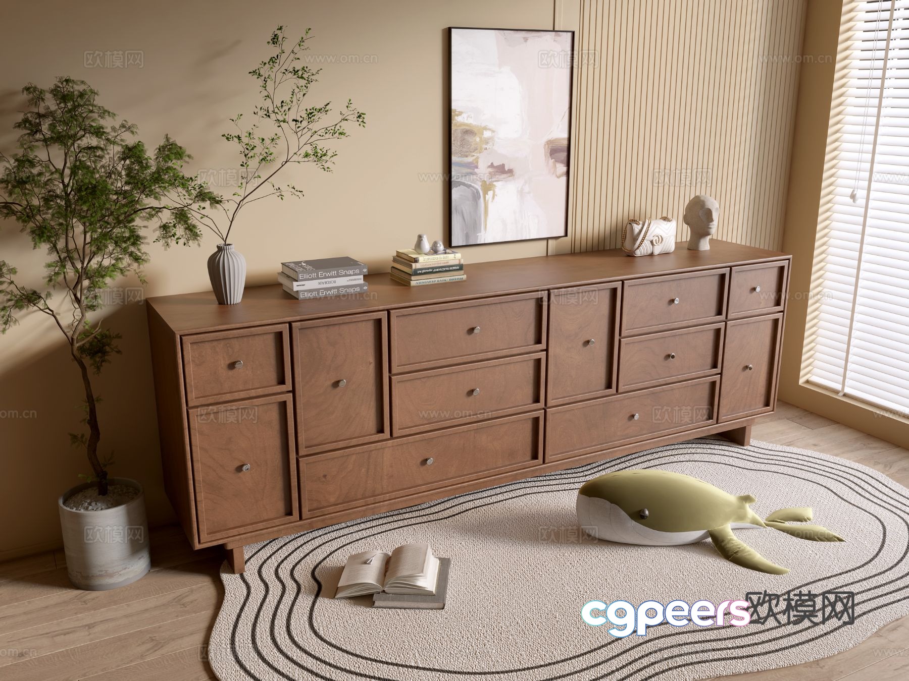 Medieval style chest of drawers 3D model Medieval style chest of drawers 3D model