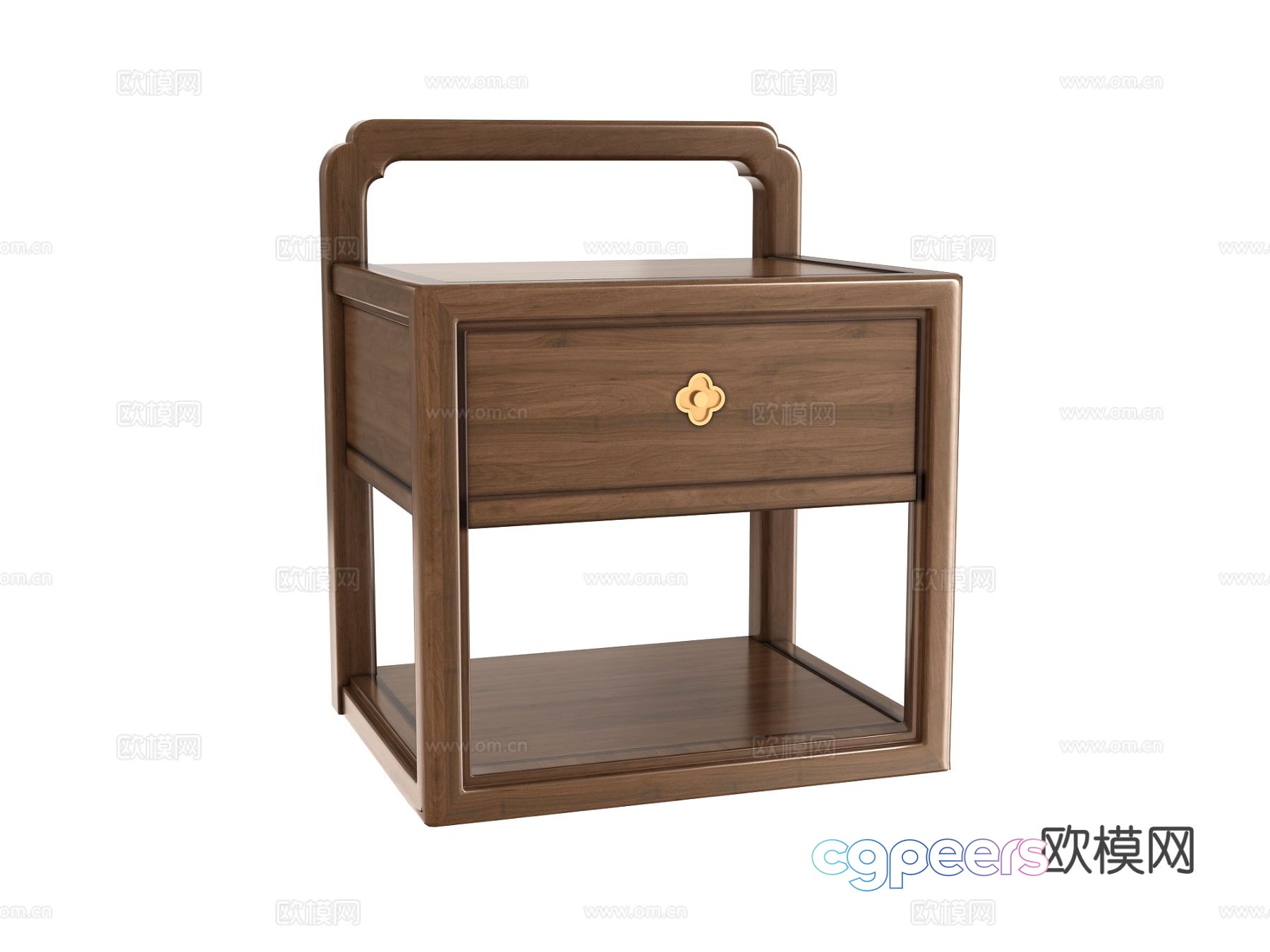 Chinese bedside table 3d model Chinese bedside table 3d model