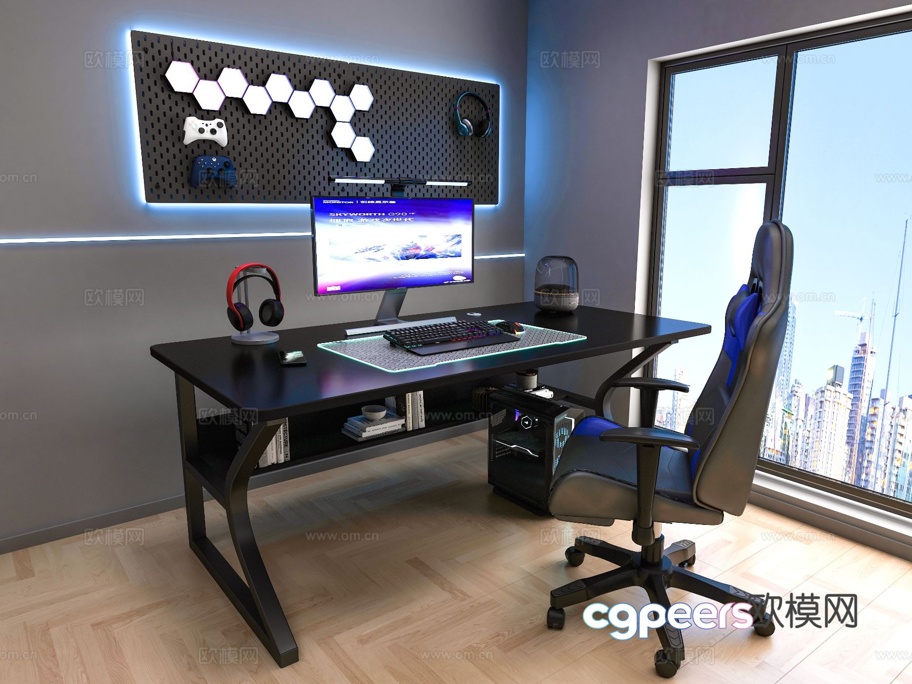 Modern eSports table computer table gaming table 3d model Modern eSports table computer table gaming table 3d model