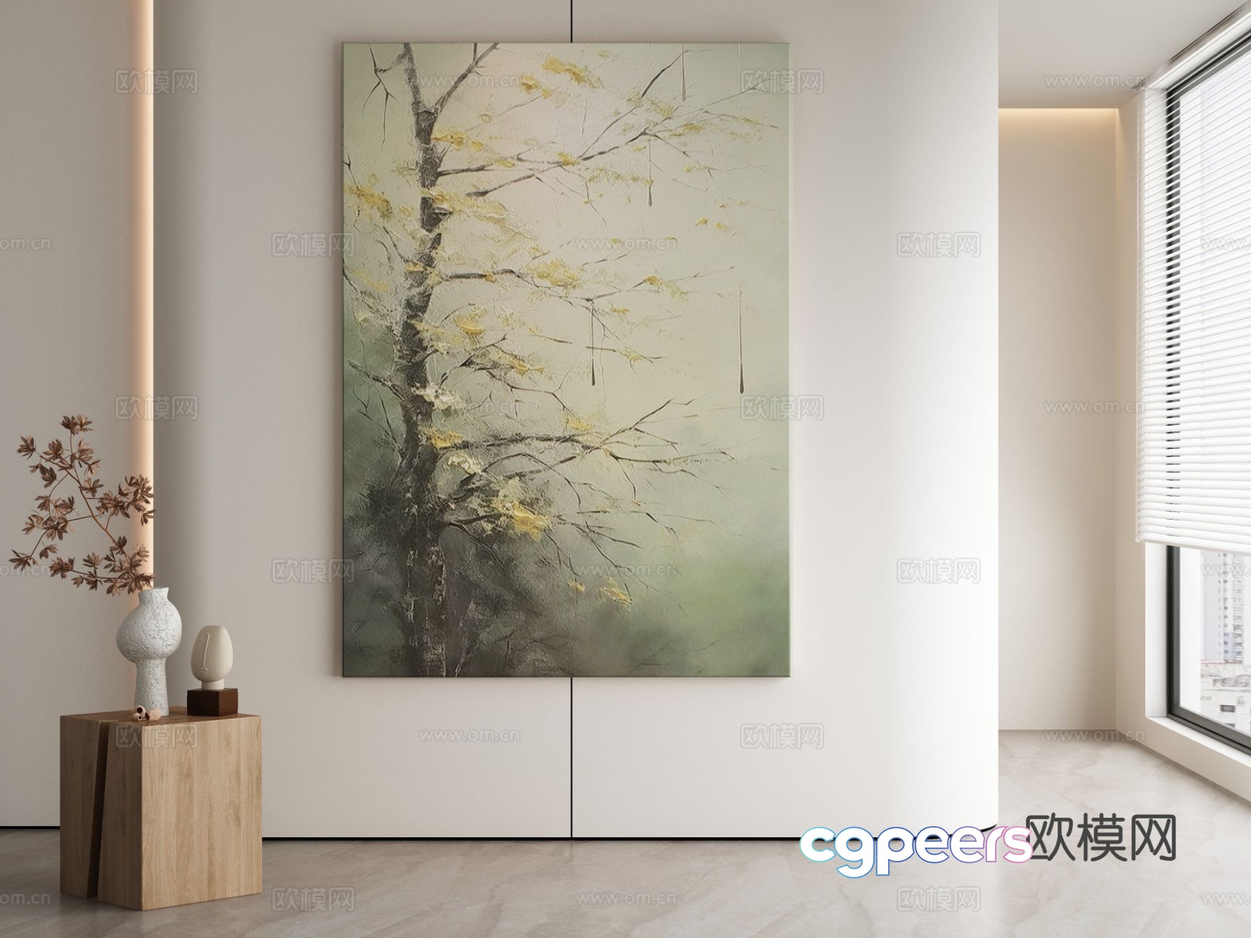 Modern landscape painting decorative painting 3d model Modern landscape painting decorative painting 3d model