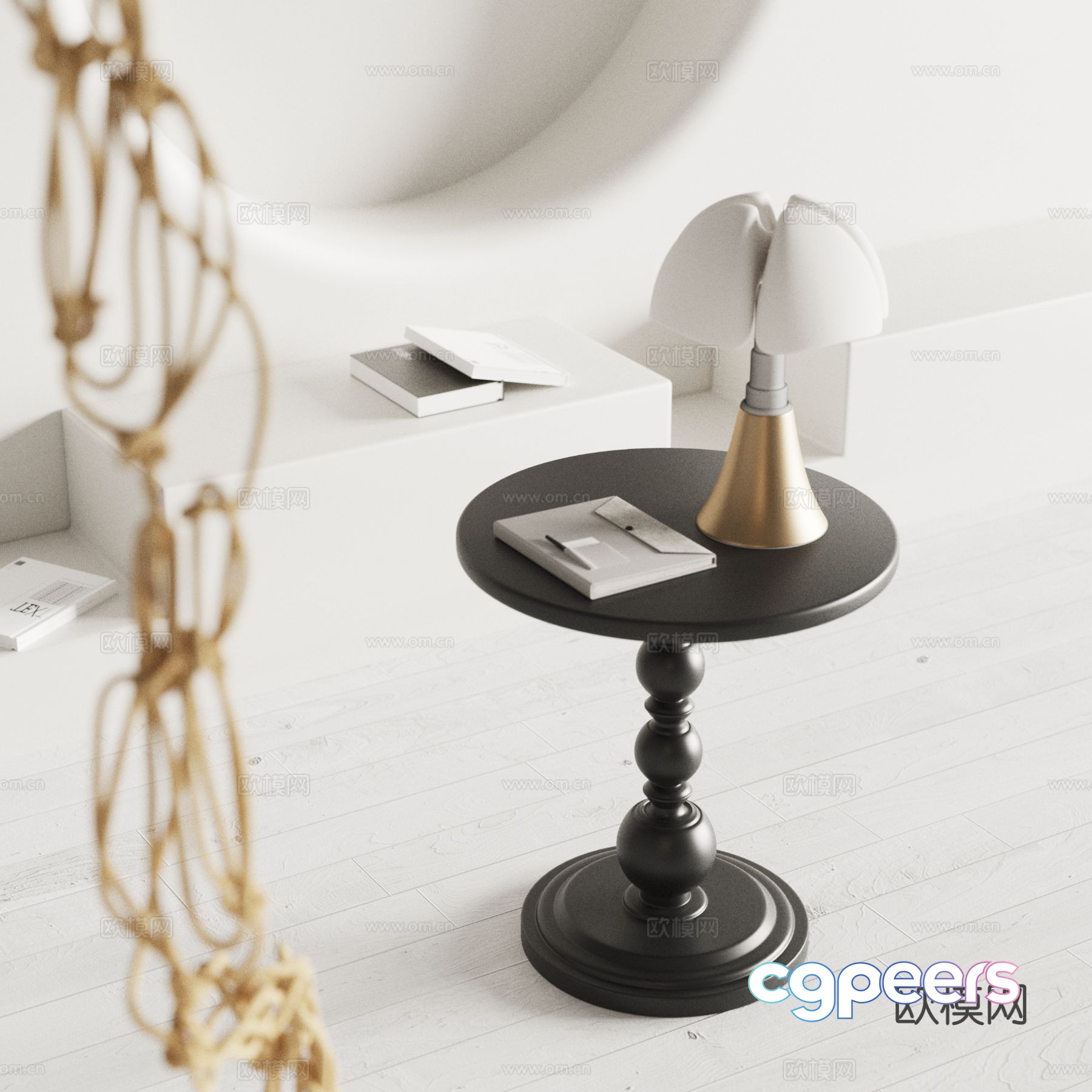 Knoll round table side table 3d model Knoll round table side table 3d model