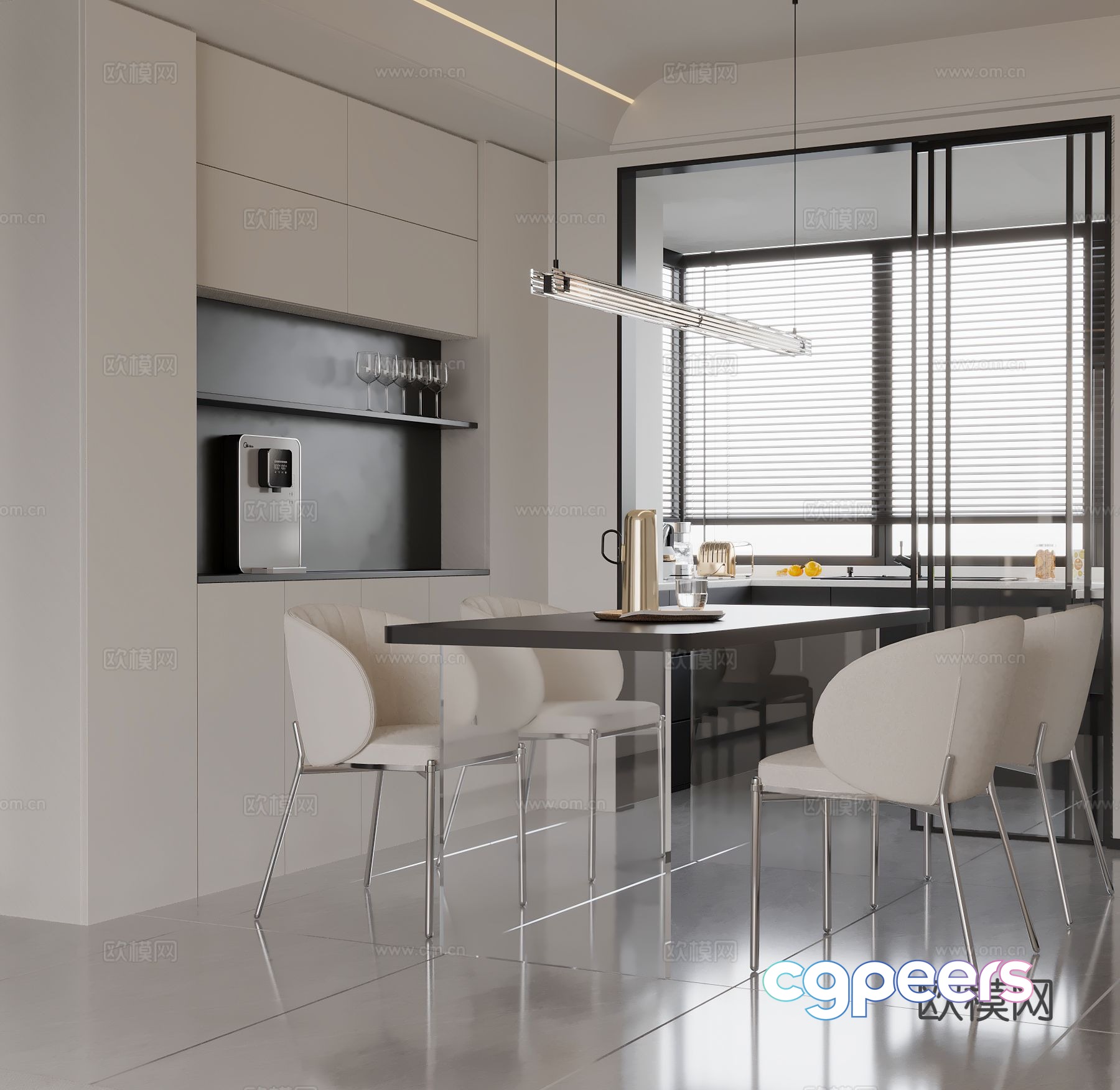 Modern restaurant 3d model Modern restaurant 3d model
