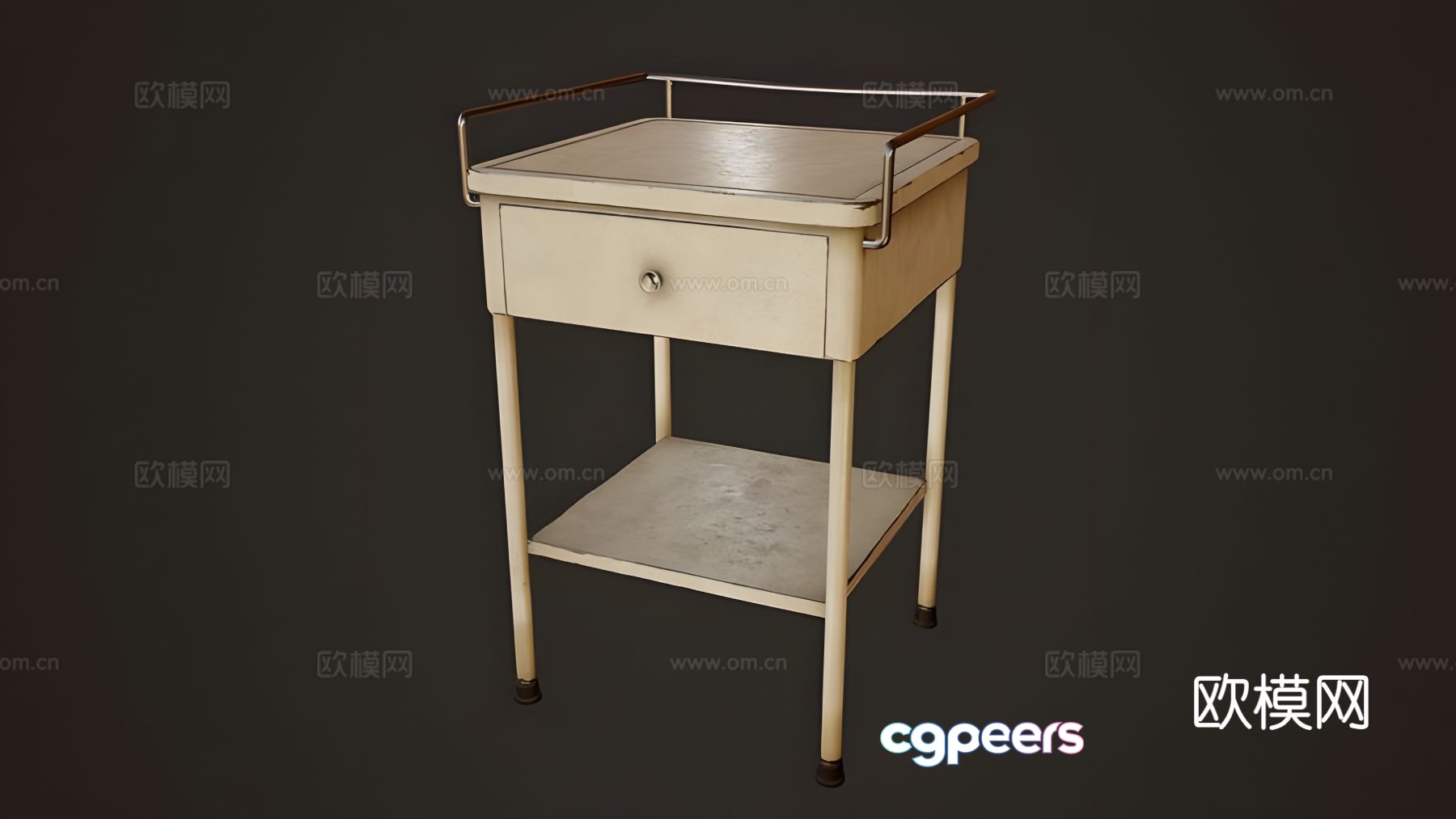 Hospital bedside table 3d model Hospital bedside table 3d model