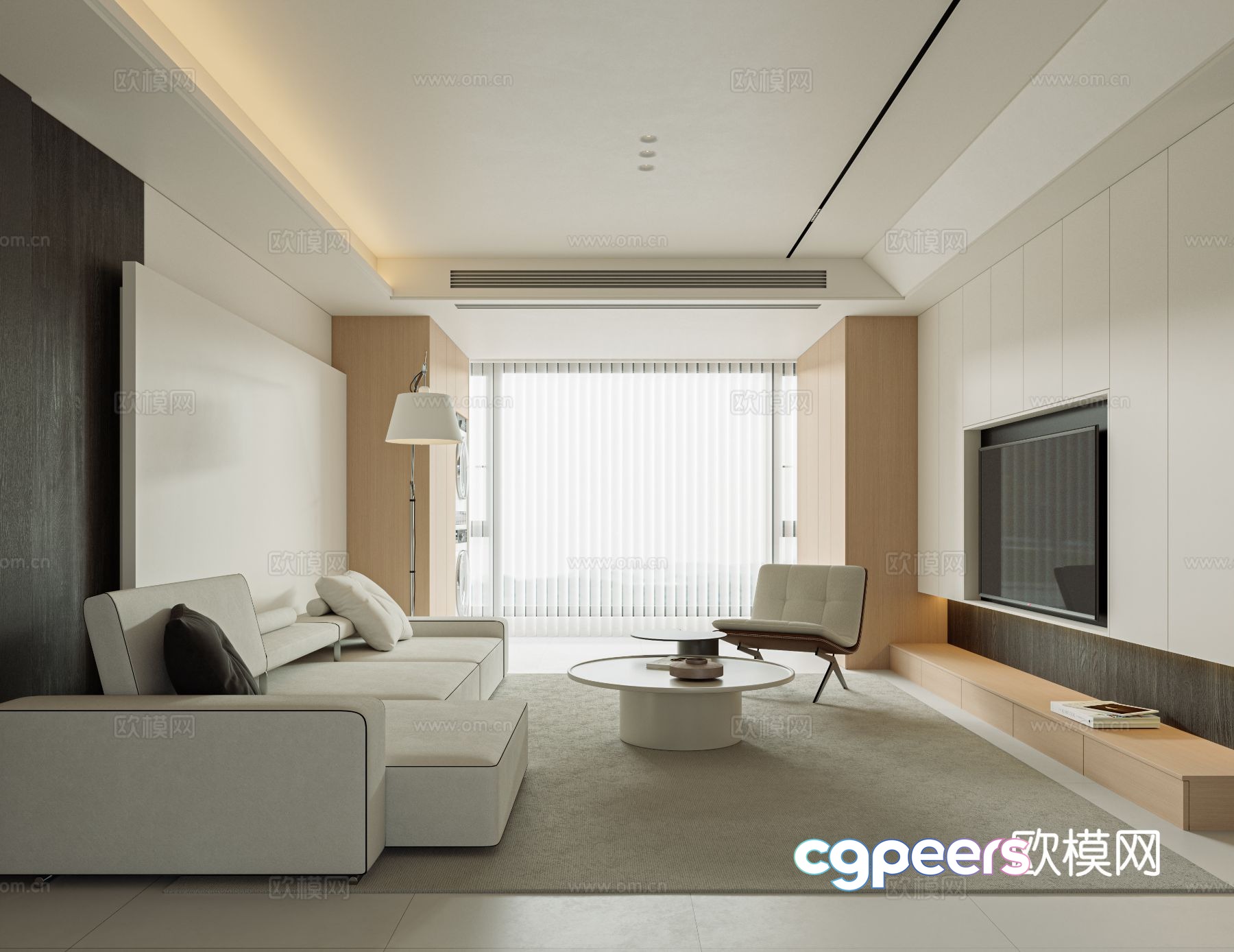 Modern living room 3d model Modern living room 3d model
