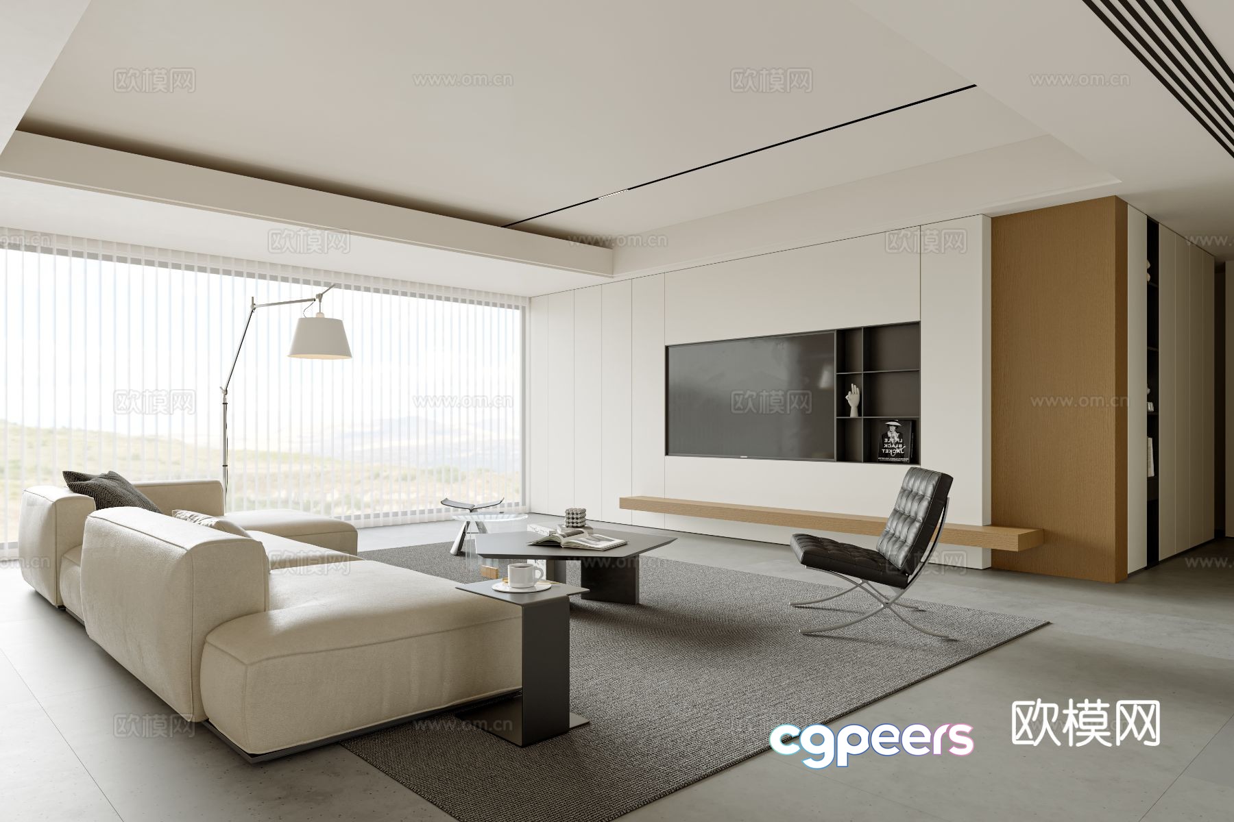 Modern living room 3d model Modern living room 3d model