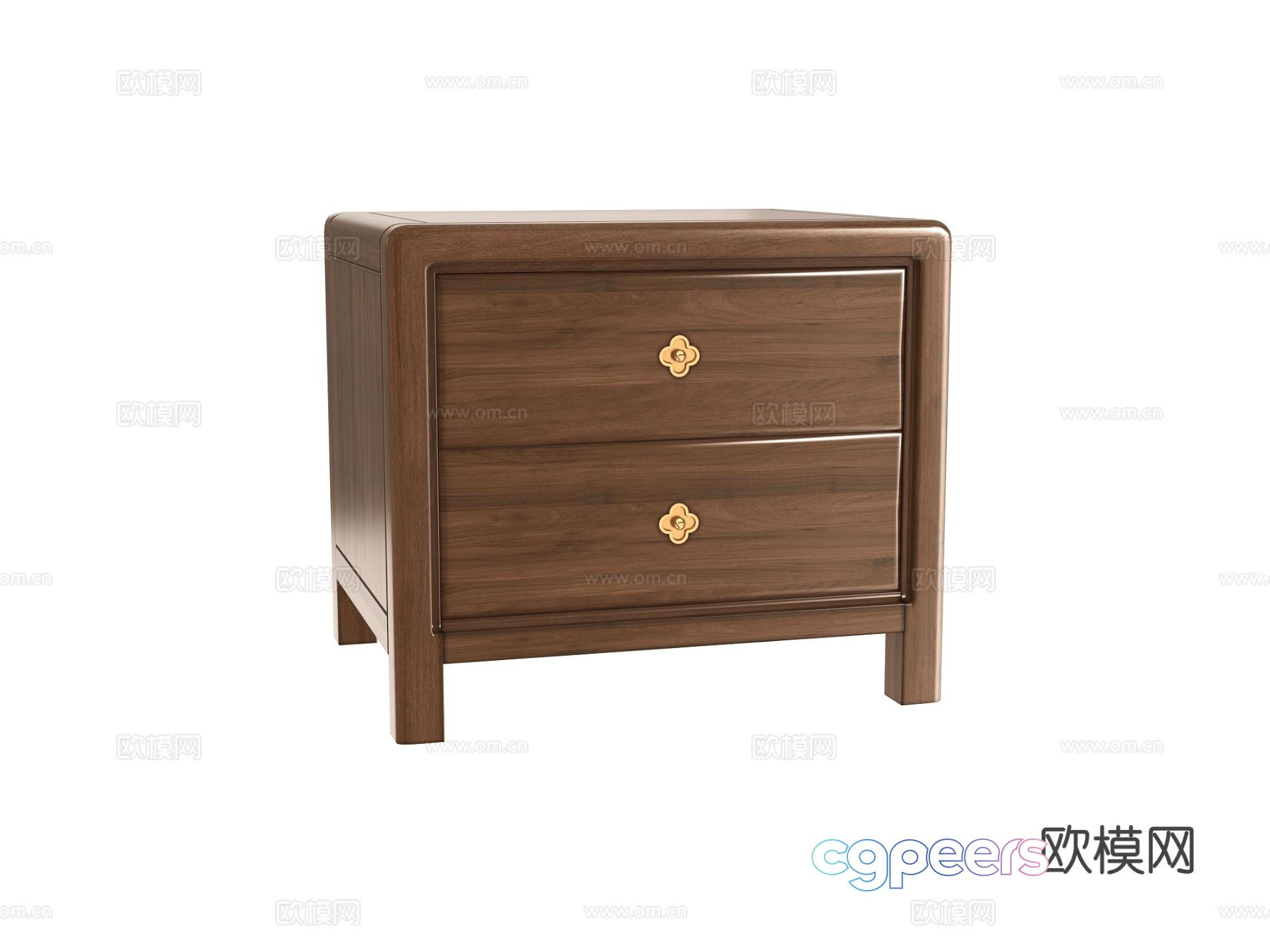 New Chinese style bedside table 3d model New Chinese style bedside table 3d model