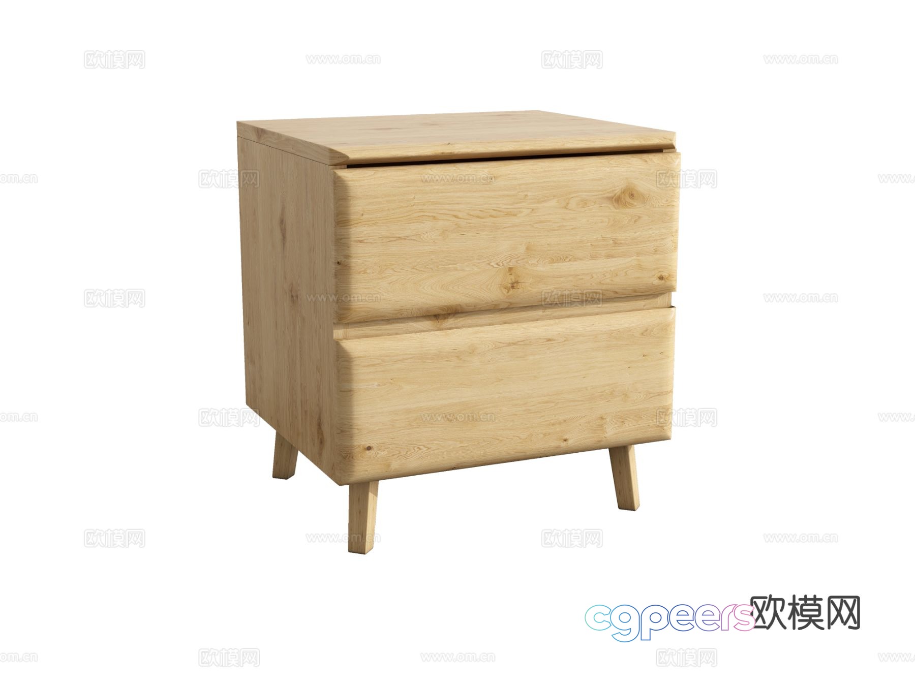 Nordic bedside table 3d model Nordic bedside table 3d model