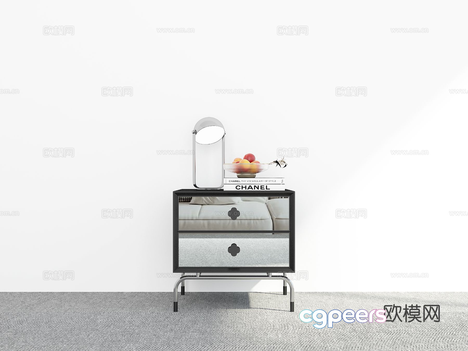Modern bedside table 3d model Modern bedside table 3d model