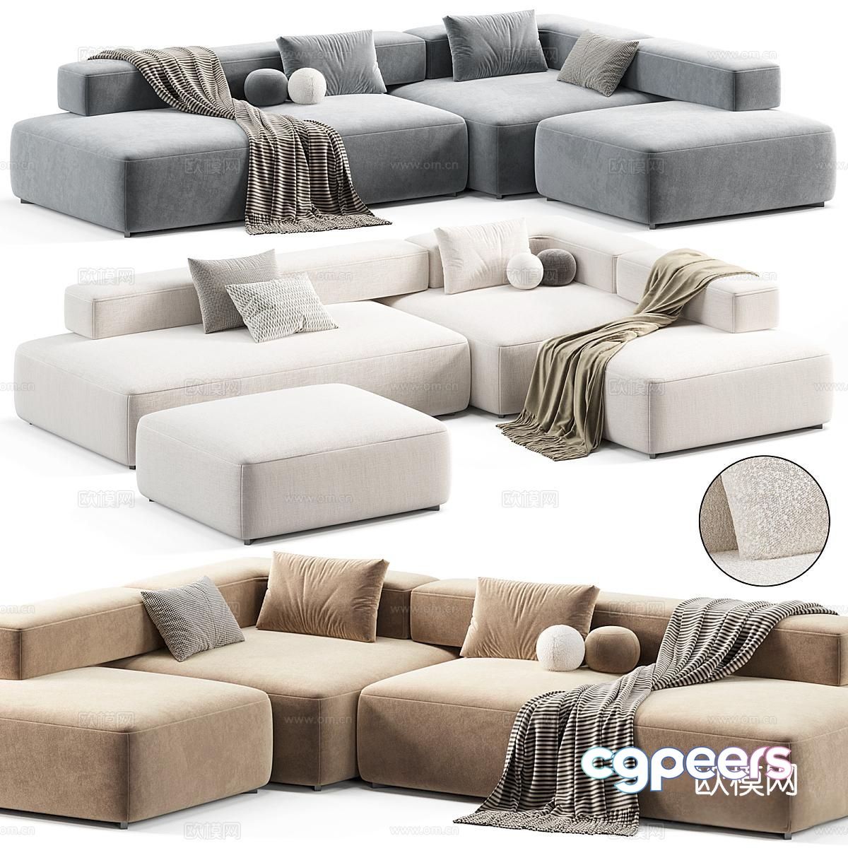 Alphabet multi-seater sofa corner sofa 3d model Alphabet multi-seater sofa corner sofa 3d model