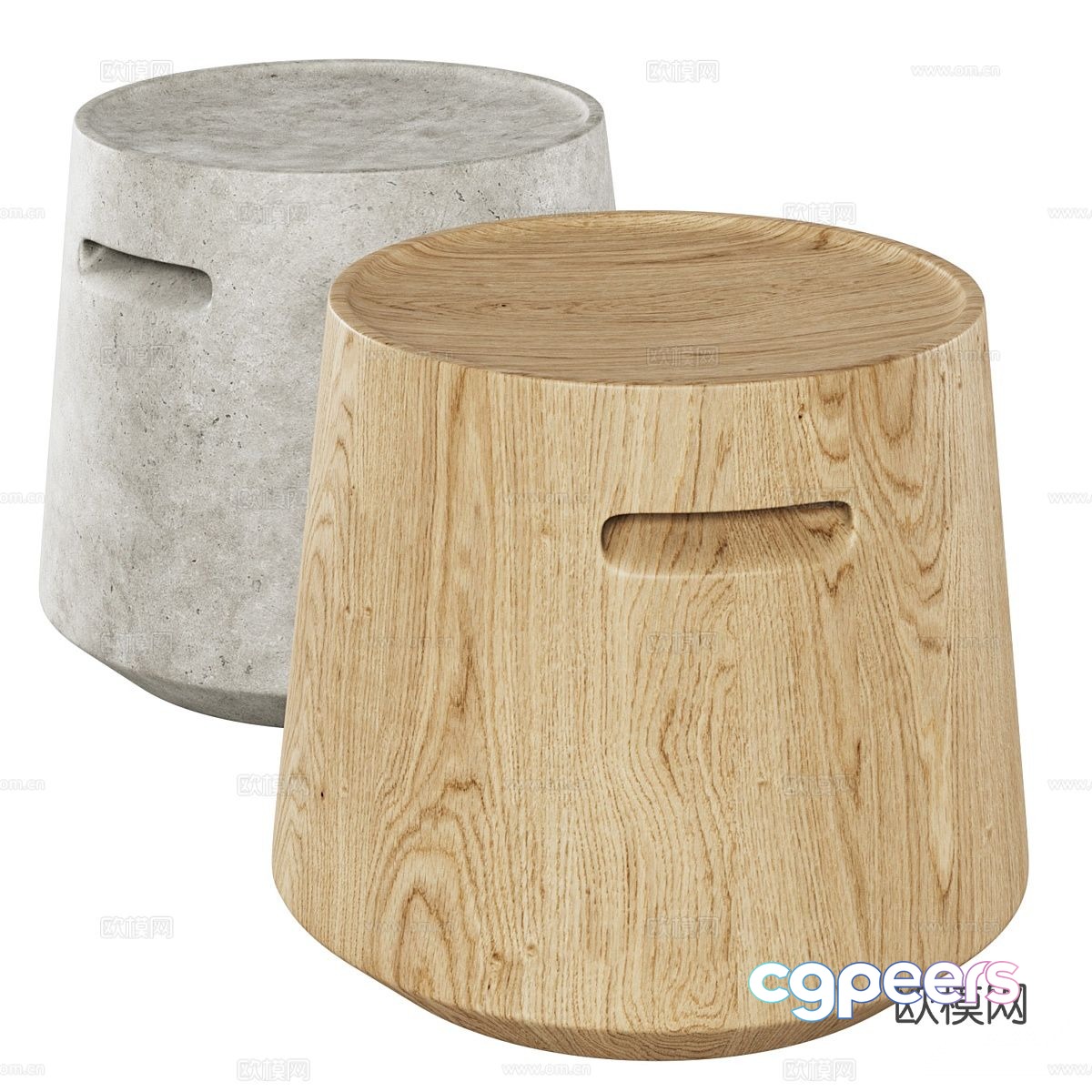 Stool round stool low stool 3d model Stool round stool low stool 3d model