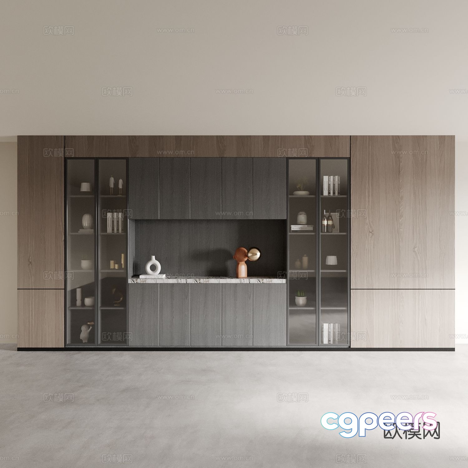 Sideboard wine cabinet 3d model Sideboard wine cabinet 3d model