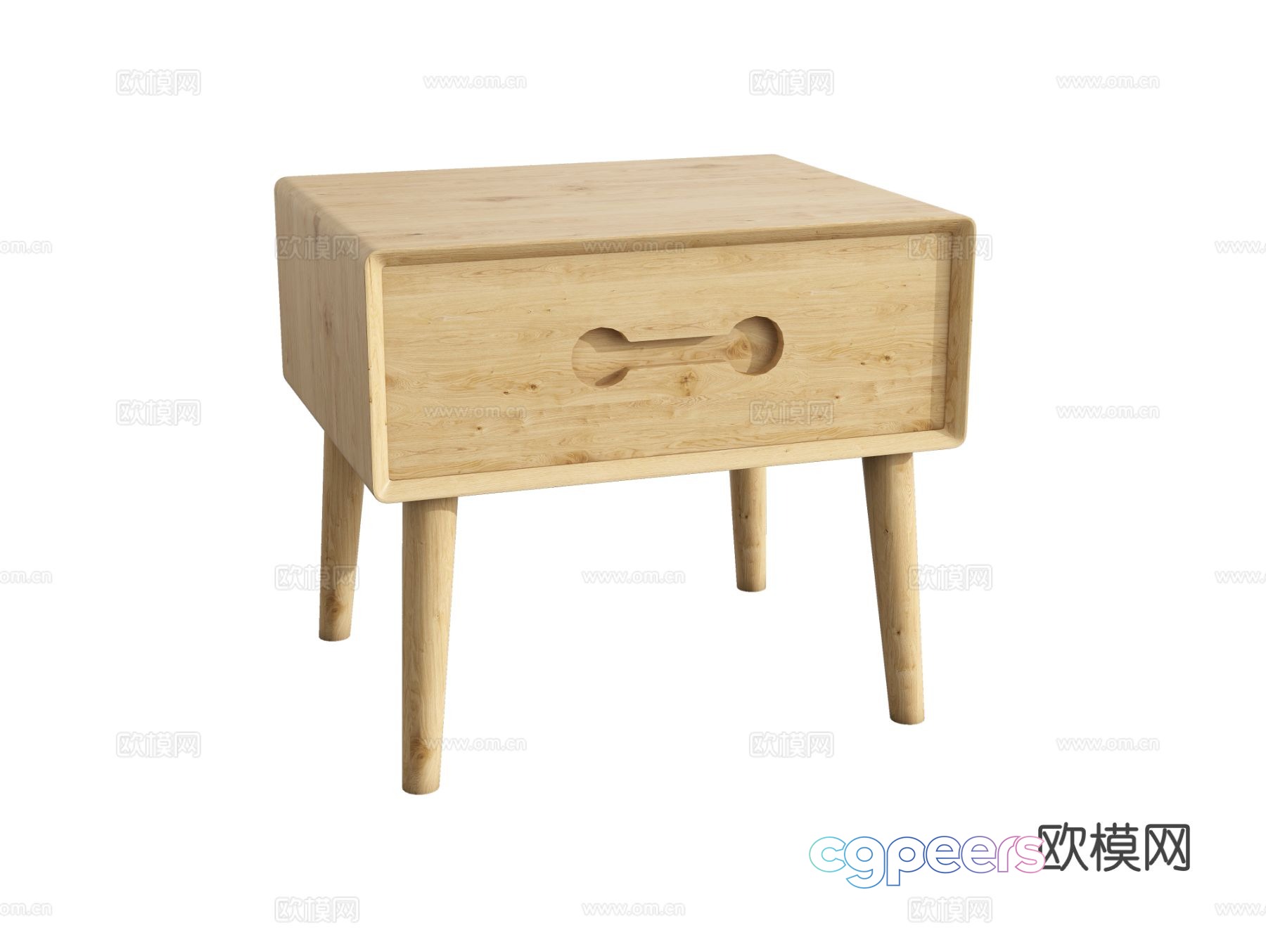 Nordic bedside table 3d model Nordic bedside table 3d model