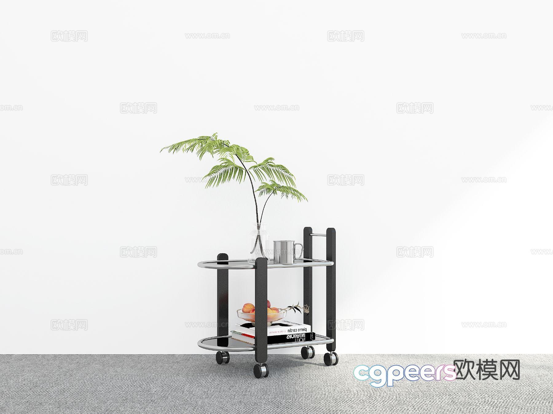 Mobile trolley side table corner table table table 3D model Mobile trolley side table corner table table table 3D model