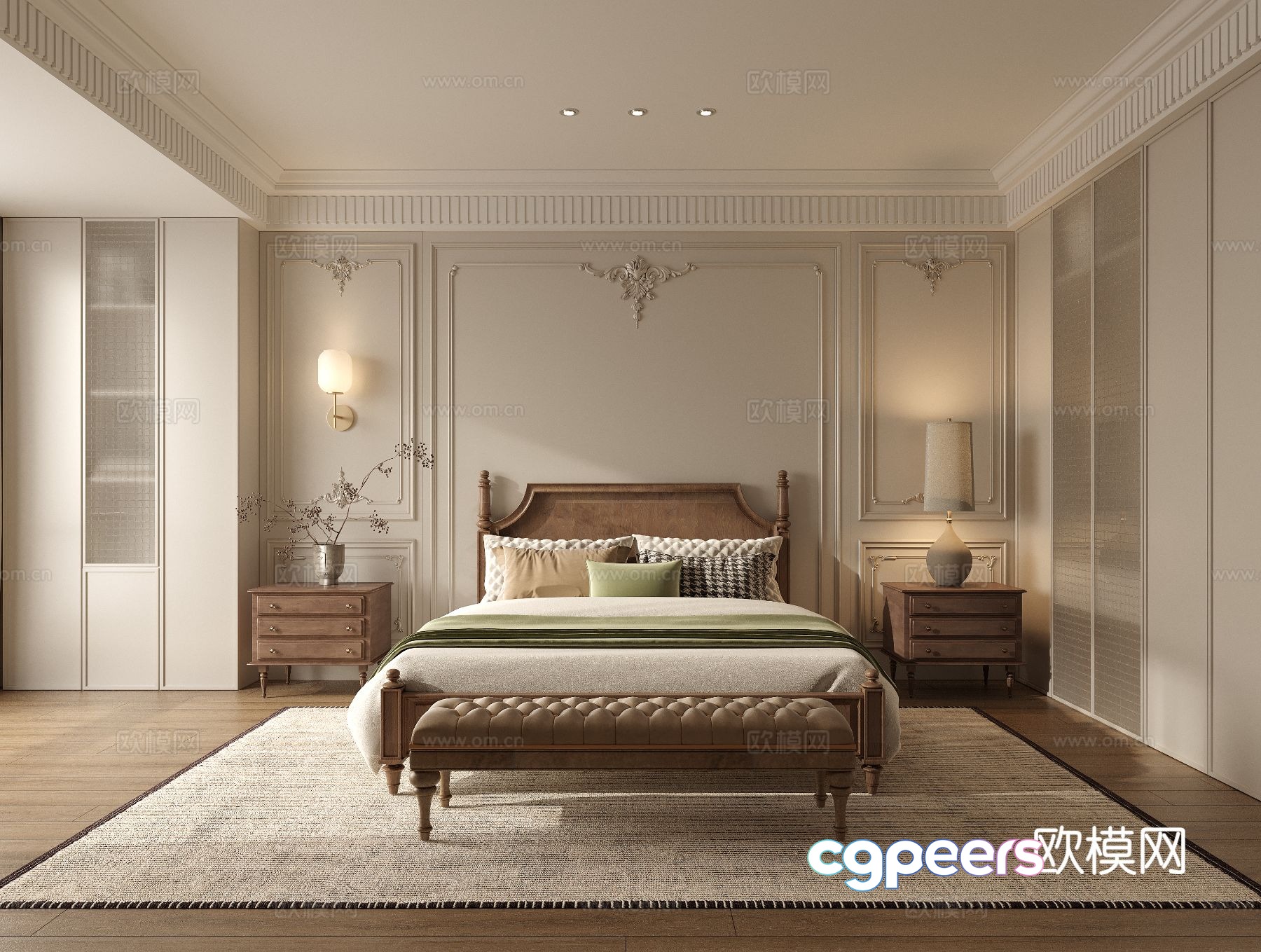 French bedroom master bedroom 3d model French bedroom master bedroom 3d model