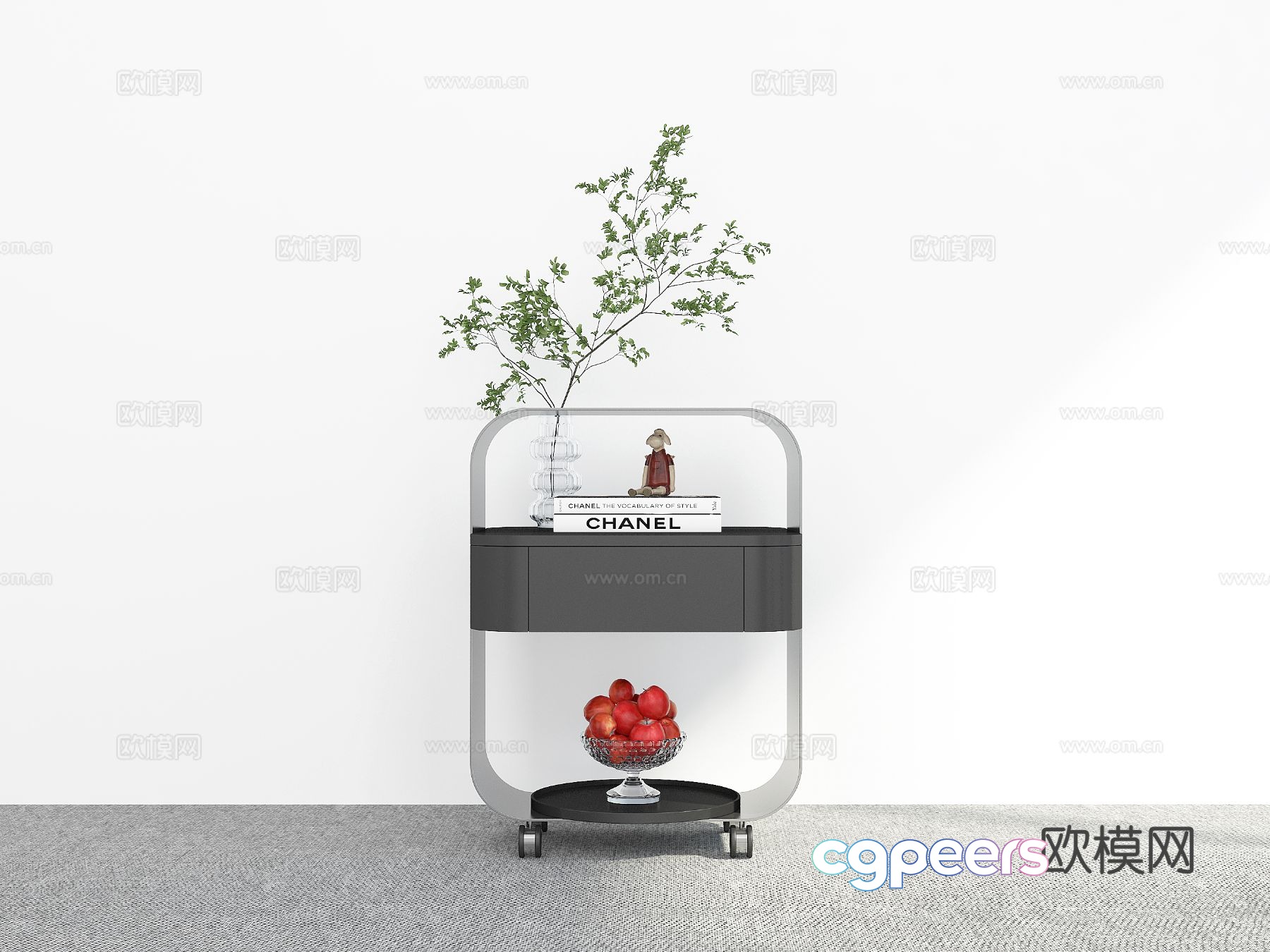 Modern bedside table 3d model Modern bedside table 3d model