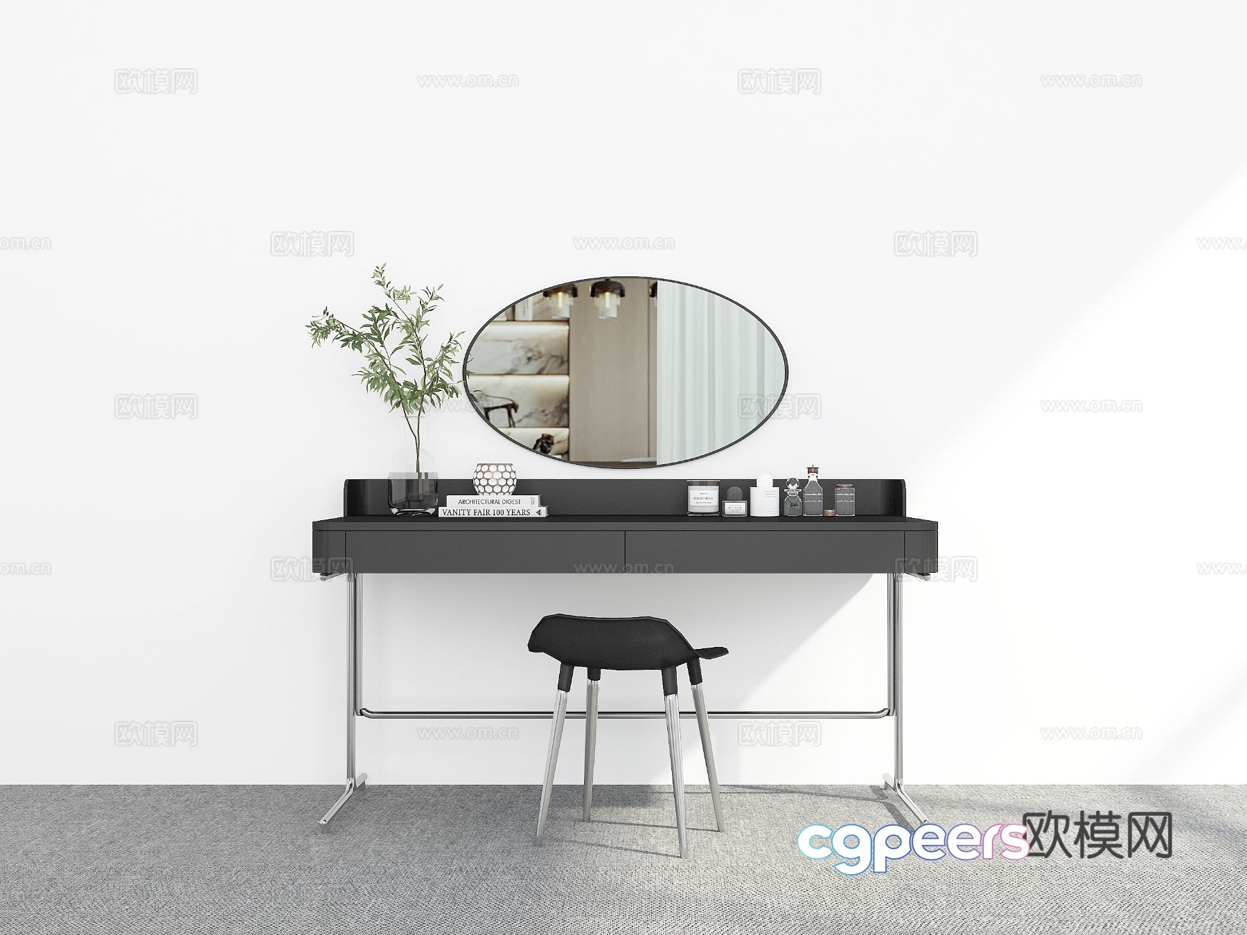 Modern dressing table dressing table 3d model Modern dressing table dressing table 3d model