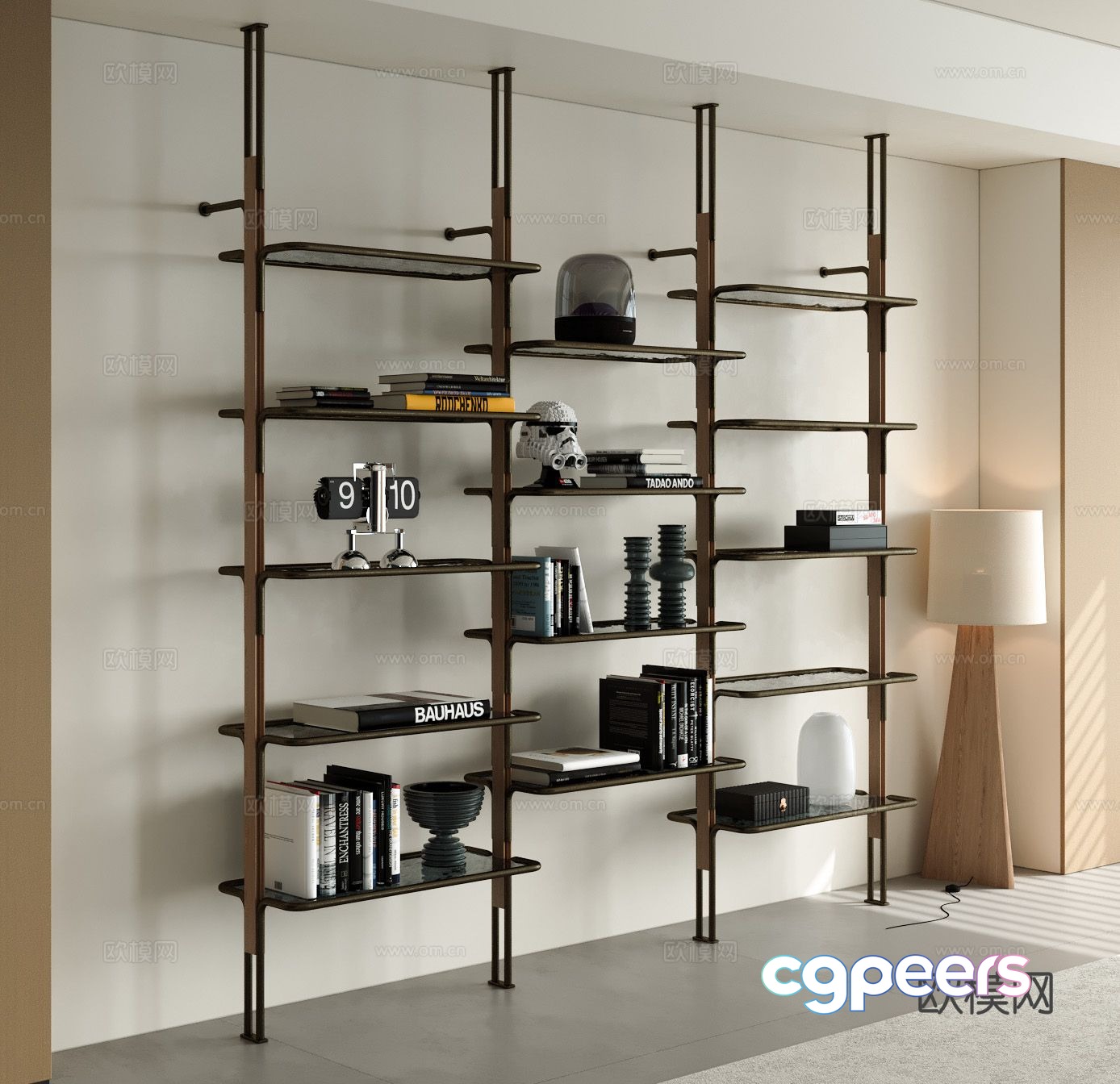 Modern storage shelf bookcase 3d model Modern storage shelf bookcase 3d model