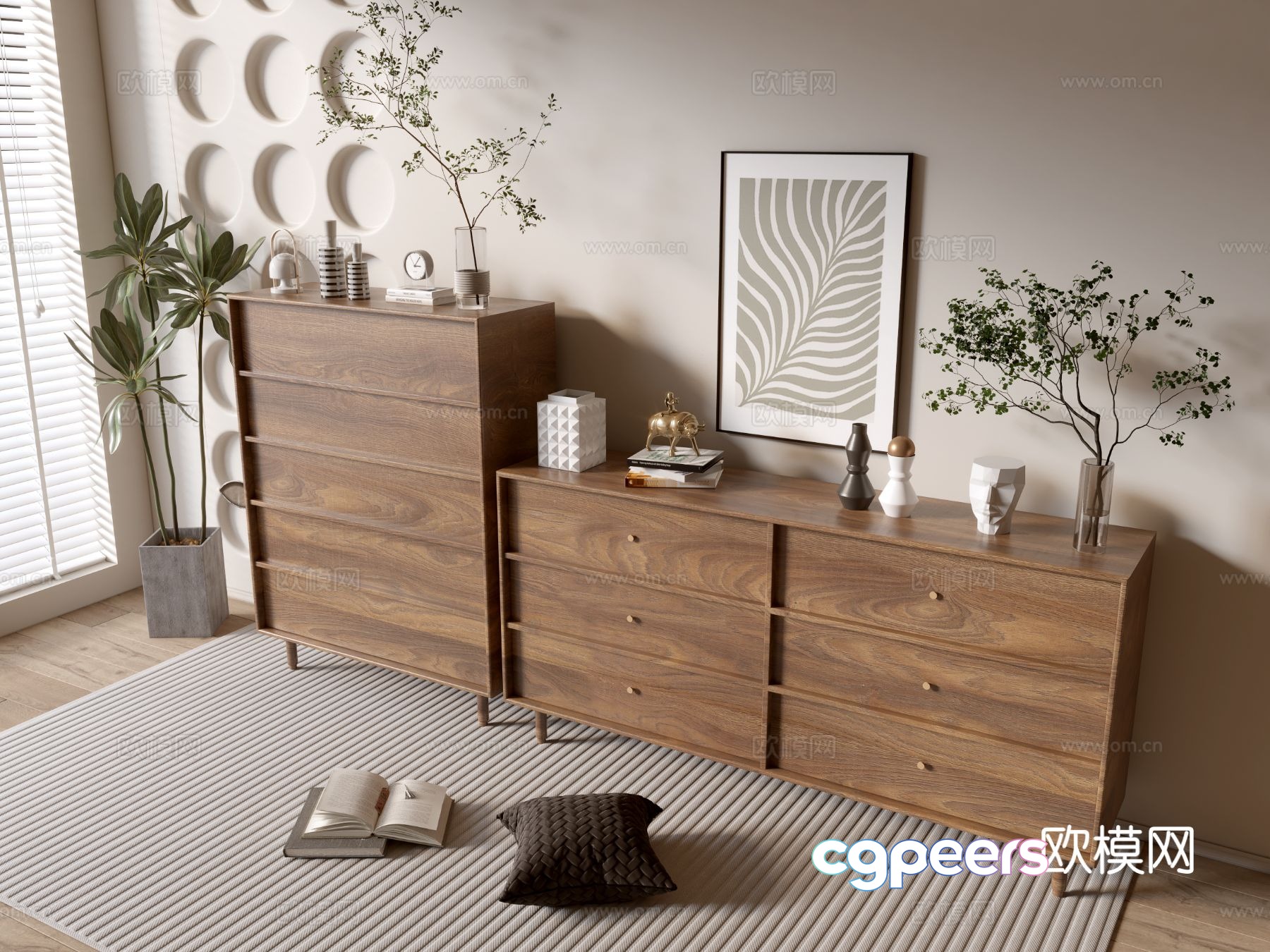 Medieval style chest of drawers 3D model Medieval style chest of drawers 3D model