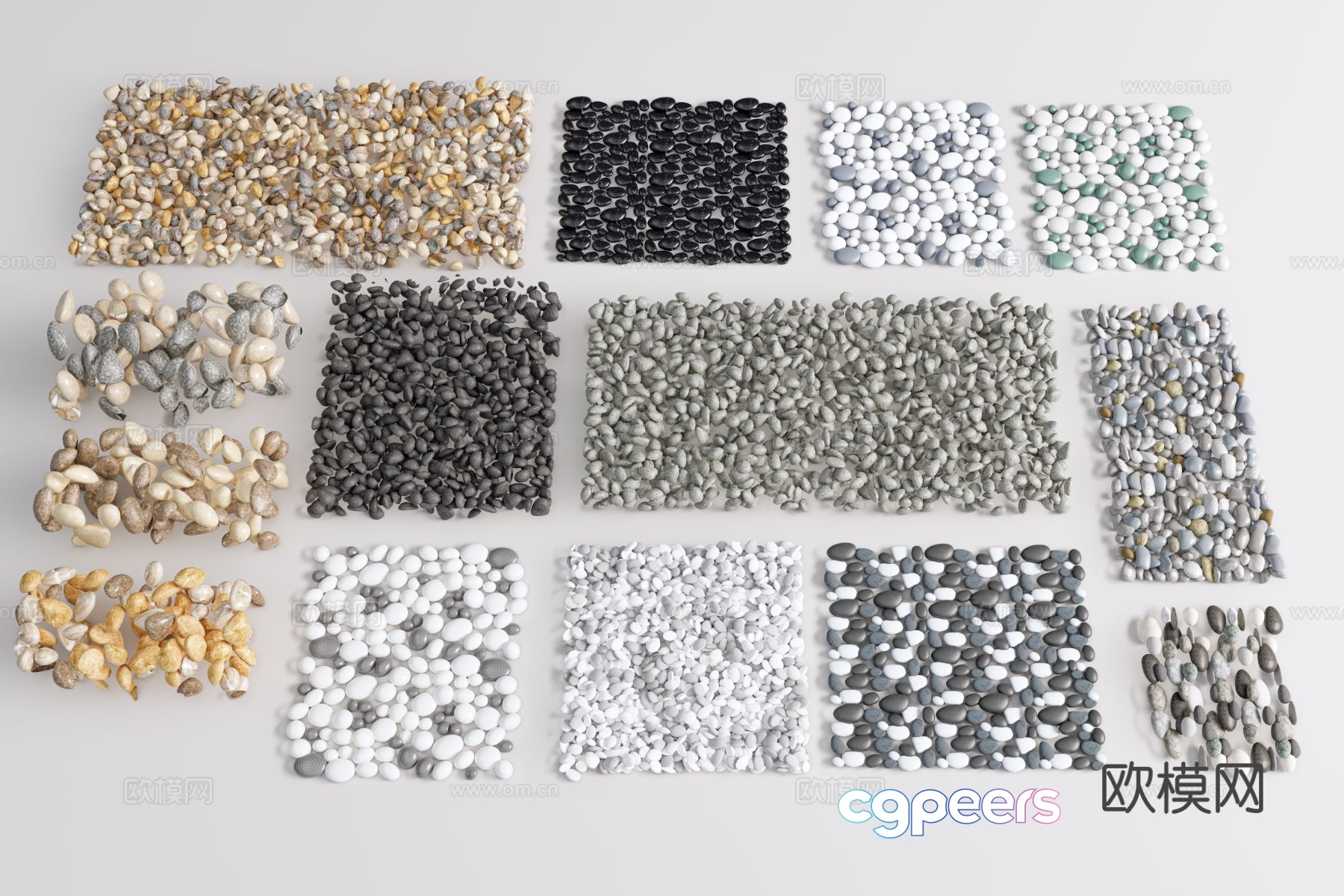Stone Pebbles 3d model Stone Pebbles 3d model