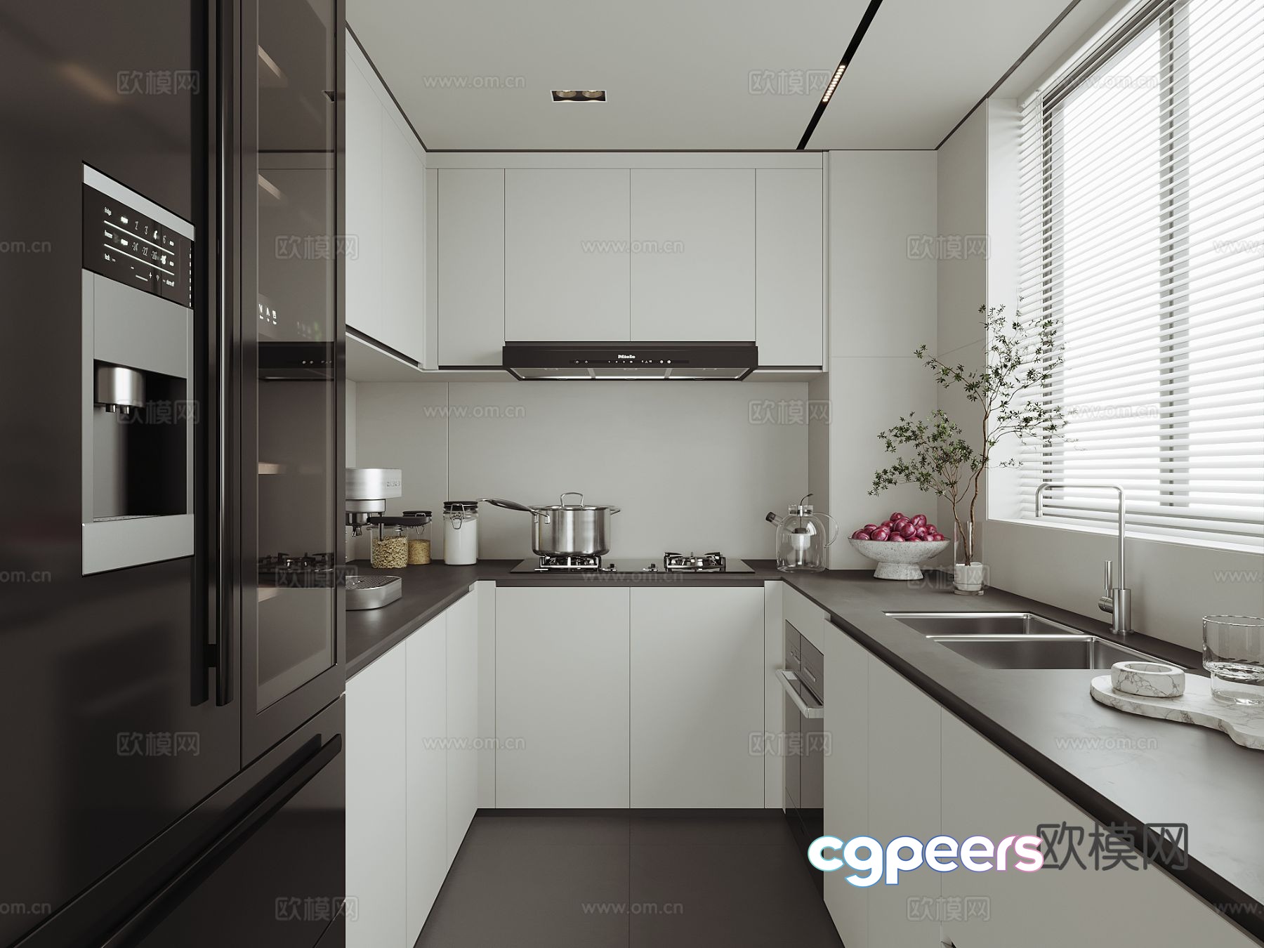 Modern kitchen 3d model Modern kitchen 3d model