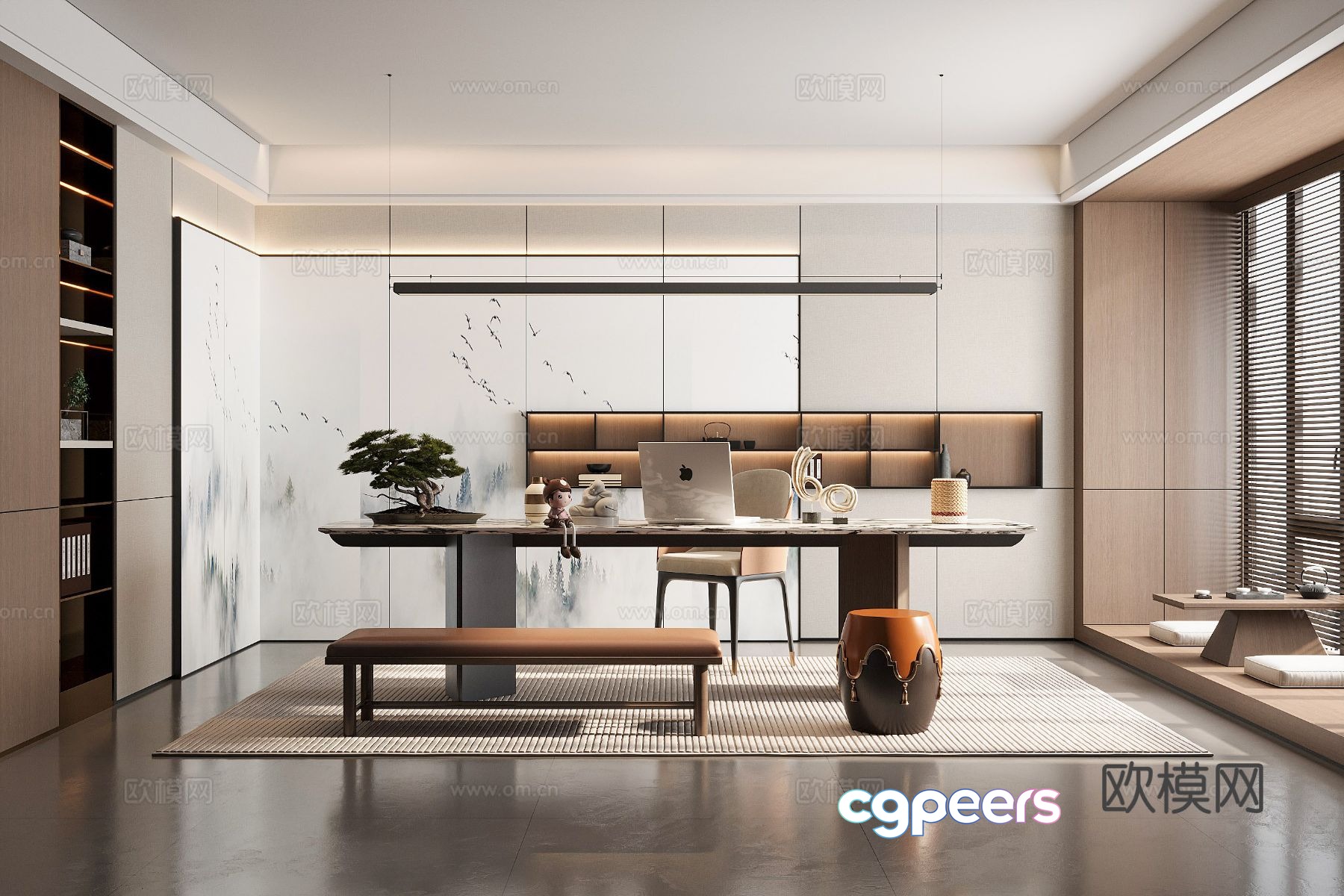 New Chinese tea room 3d model New Chinese tea room 3d model