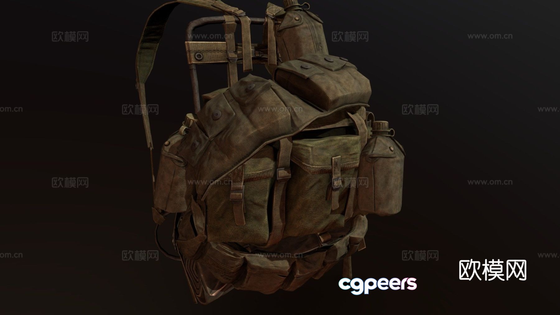 Lightweight 1964 backpack, backpack, supply bag 3D model Lightweight 1964 backpack, backpack, supply bag 3D model