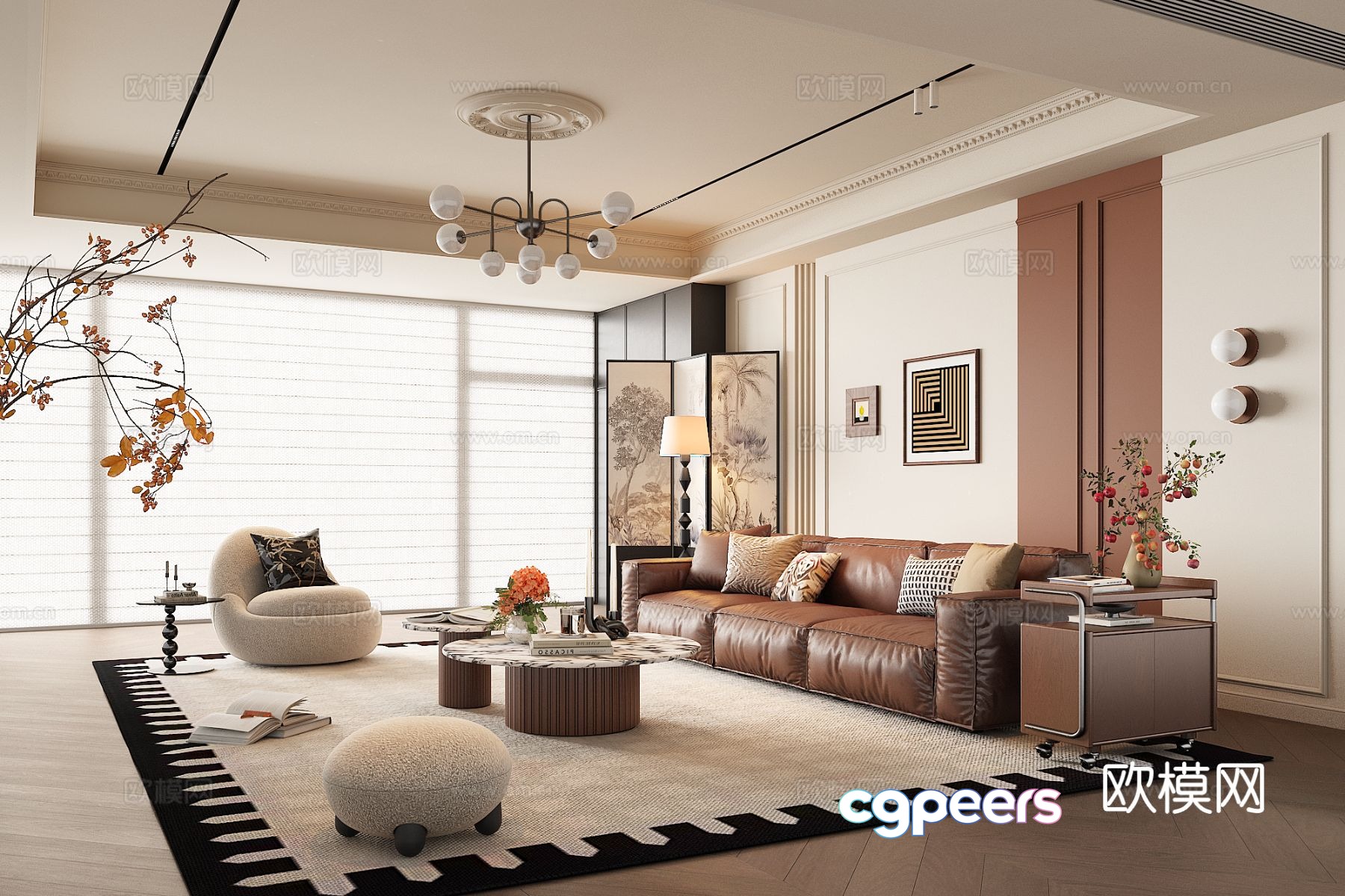 Medieval style living room 3D model Medieval style living room 3D model