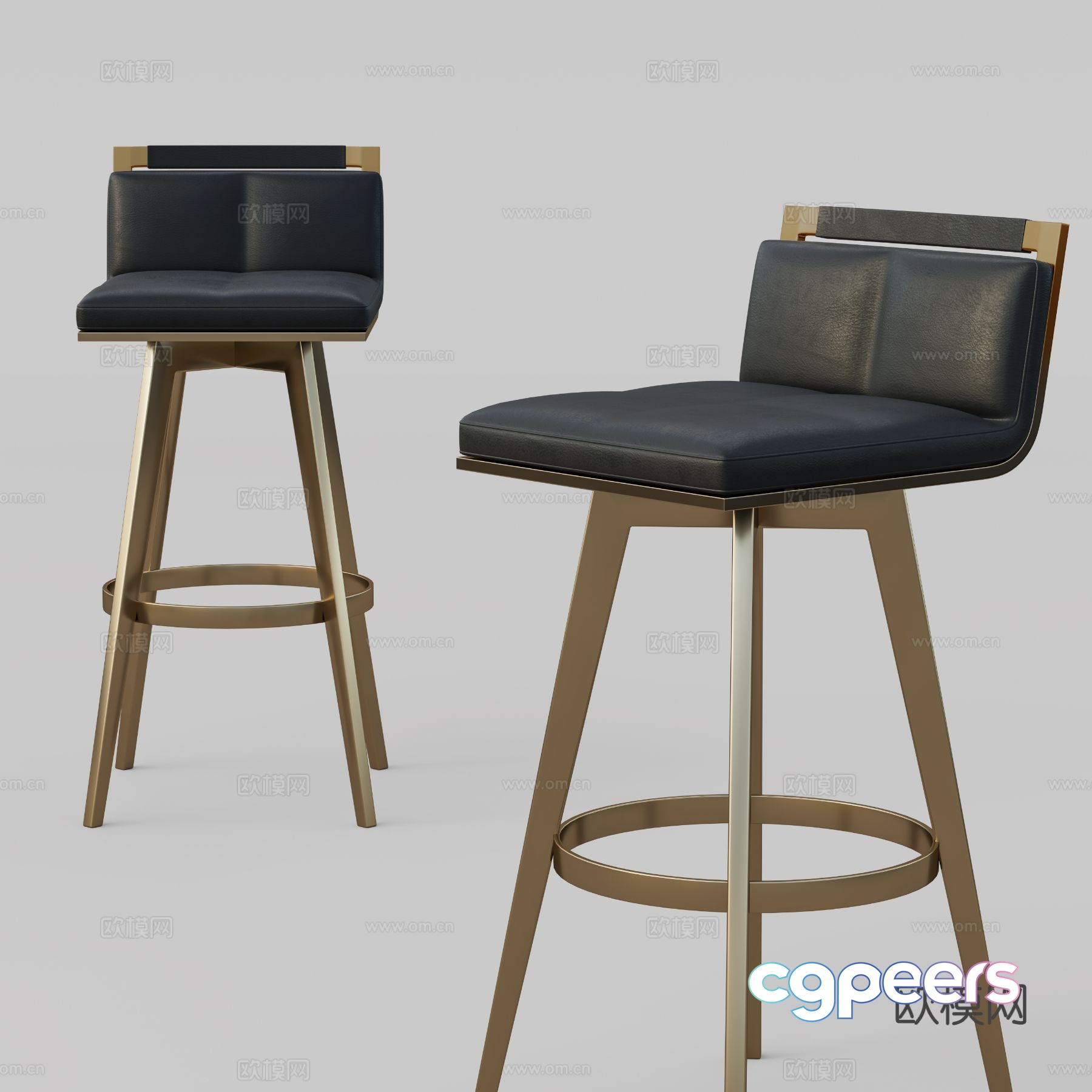 Modern bar stool bar stool high stool 3d model Modern bar stool bar stool high stool 3d model