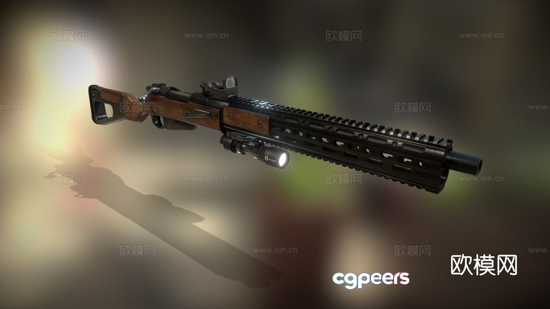 tactical rifle gun firearm 3d model tactical rifle gun firearm 3d model