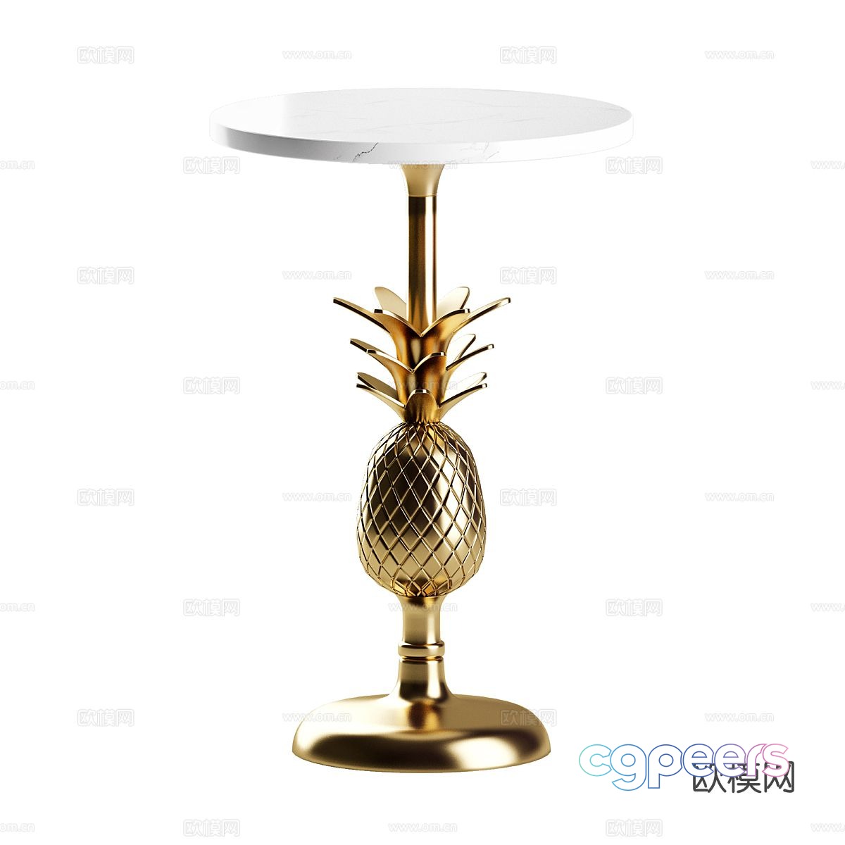 Round table and side table 3D model Round table and side table 3D model