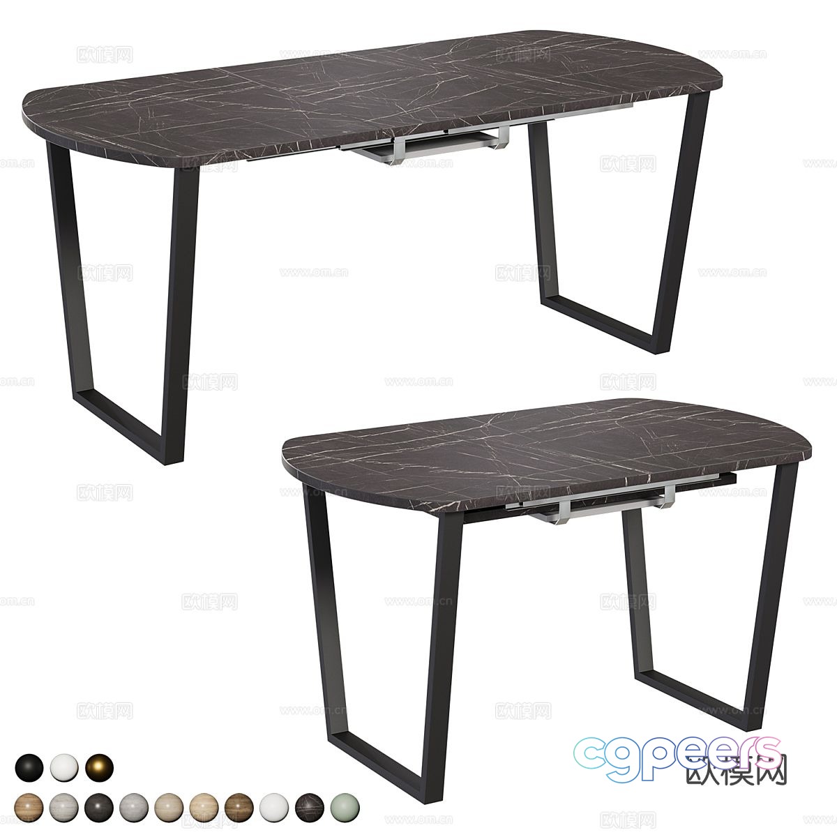 Modern dining table 3d model Modern dining table 3d model