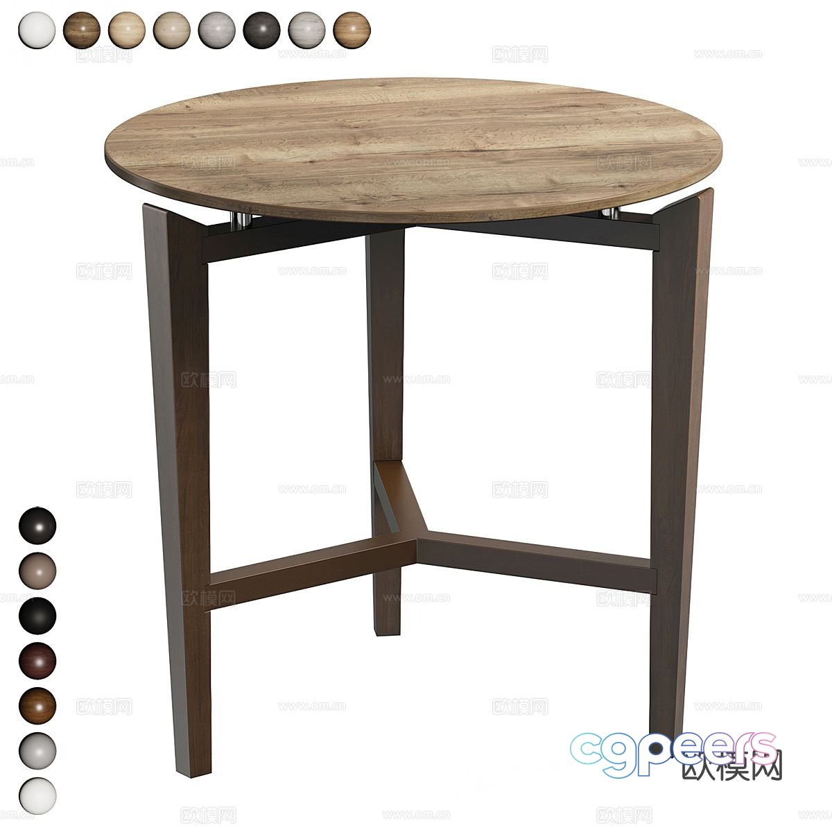 Round table and side table 3D model Round table and side table 3D model