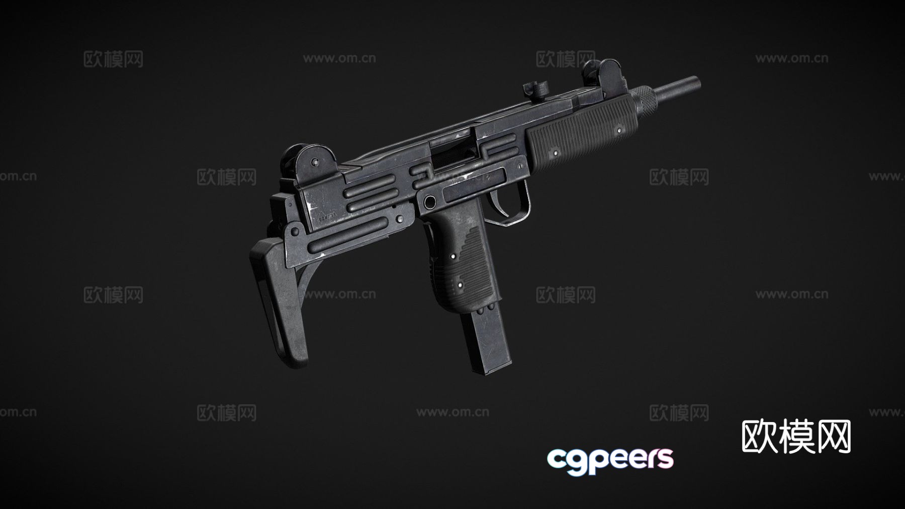 IMI UZI submachine gun 3d model