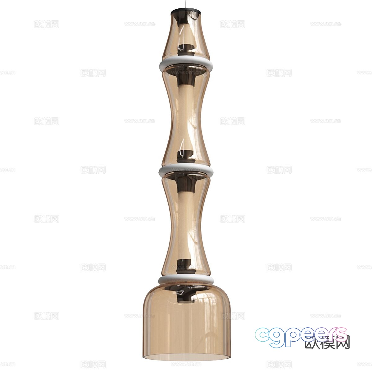Modern glass chandelier bamboo chandelier 3d model Modern glass chandelier bamboo chandelier 3d model