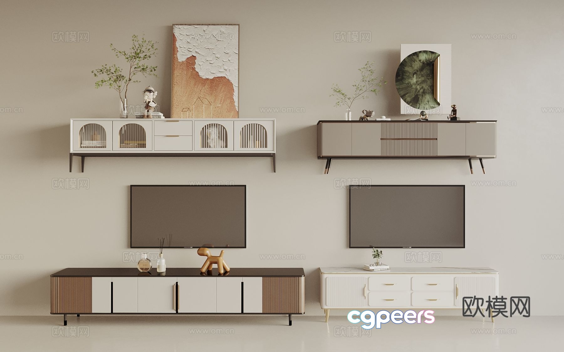 Modern TV cabinet 3d model Modern TV cabinet 3d model