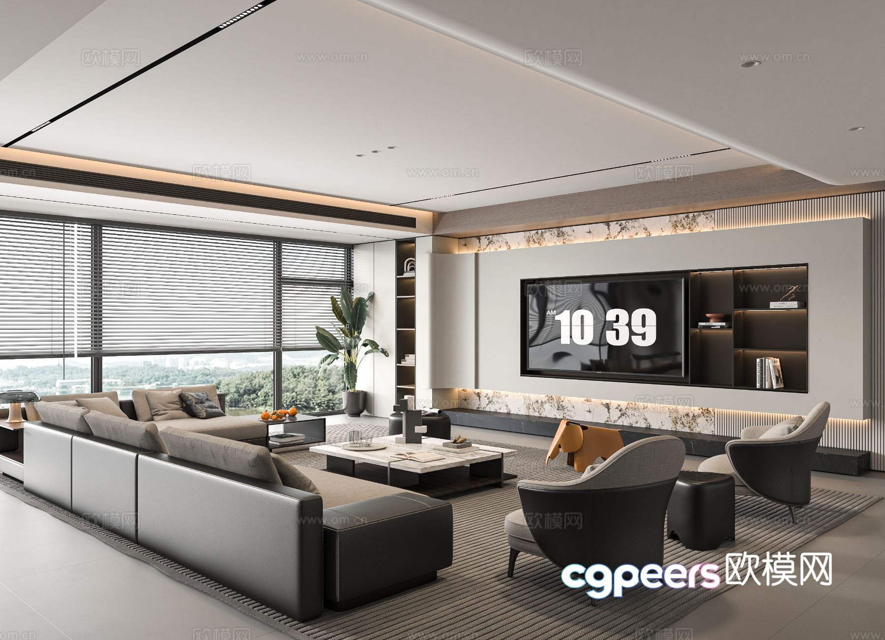 Modern living room 3d model Modern living room 3d model