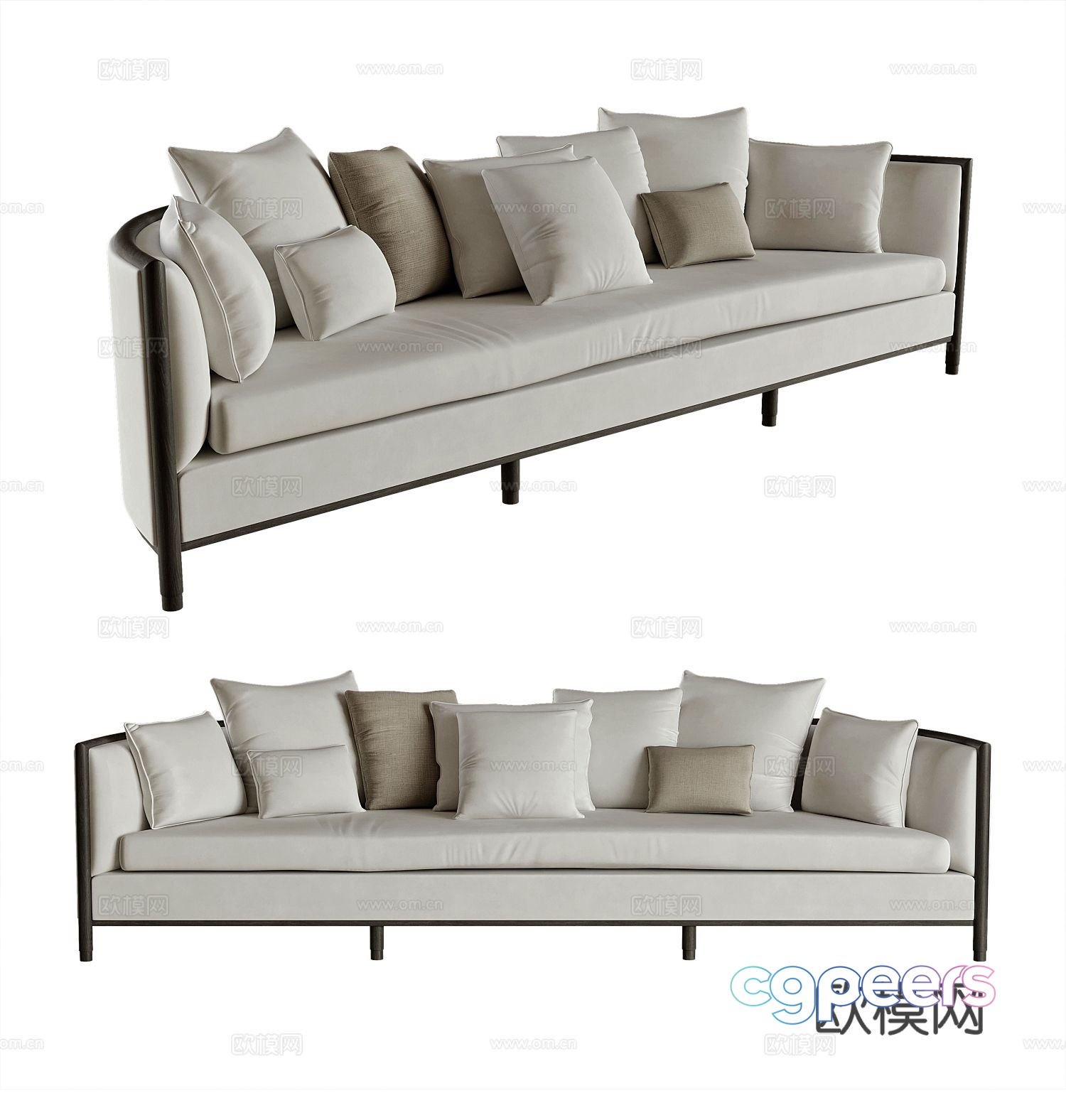 Modern multi-seater sofa 3d model Modern multi-seater sofa 3d model