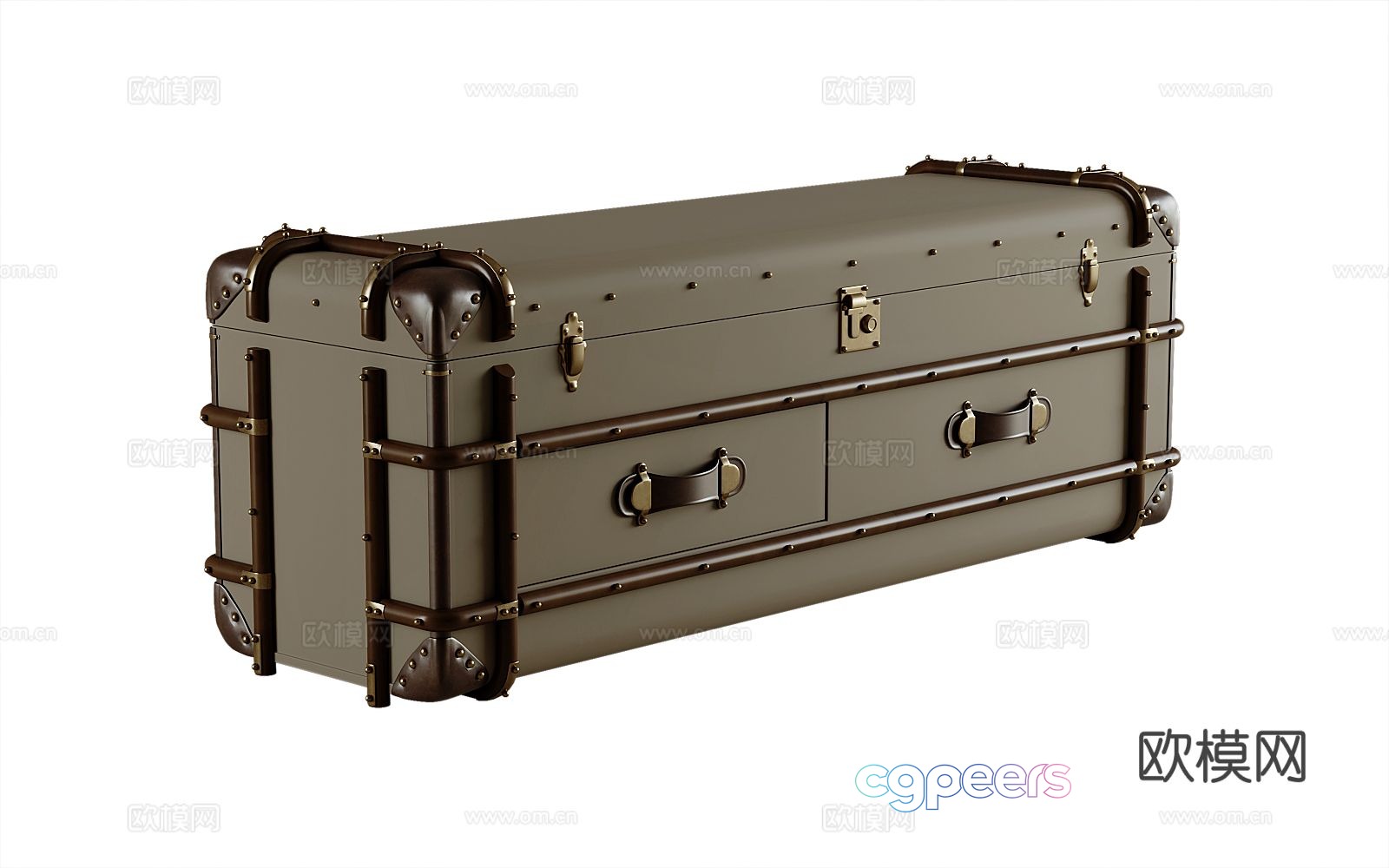 American box 3d model American box 3d model
