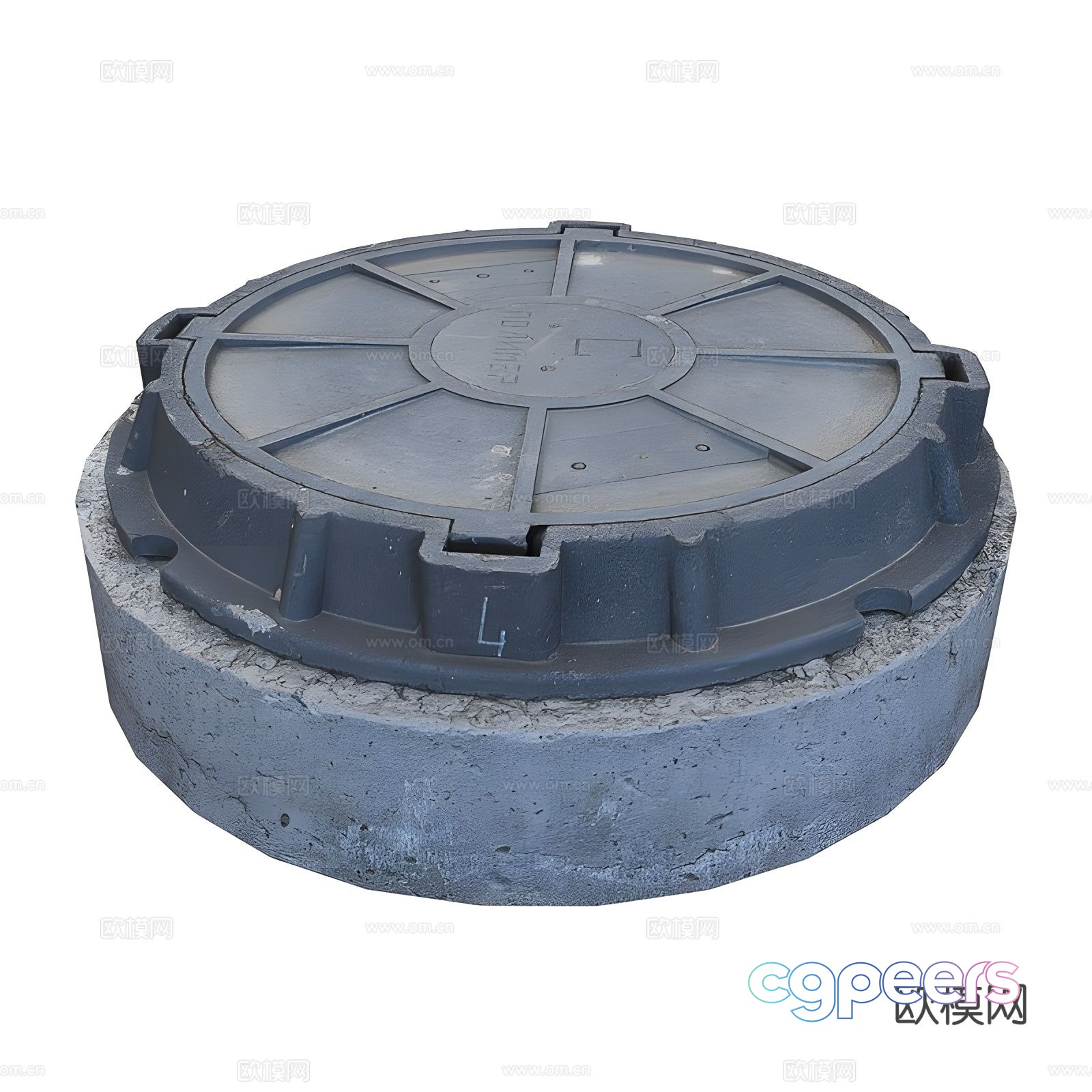 sewer manhole cover water manhole cover 3d model