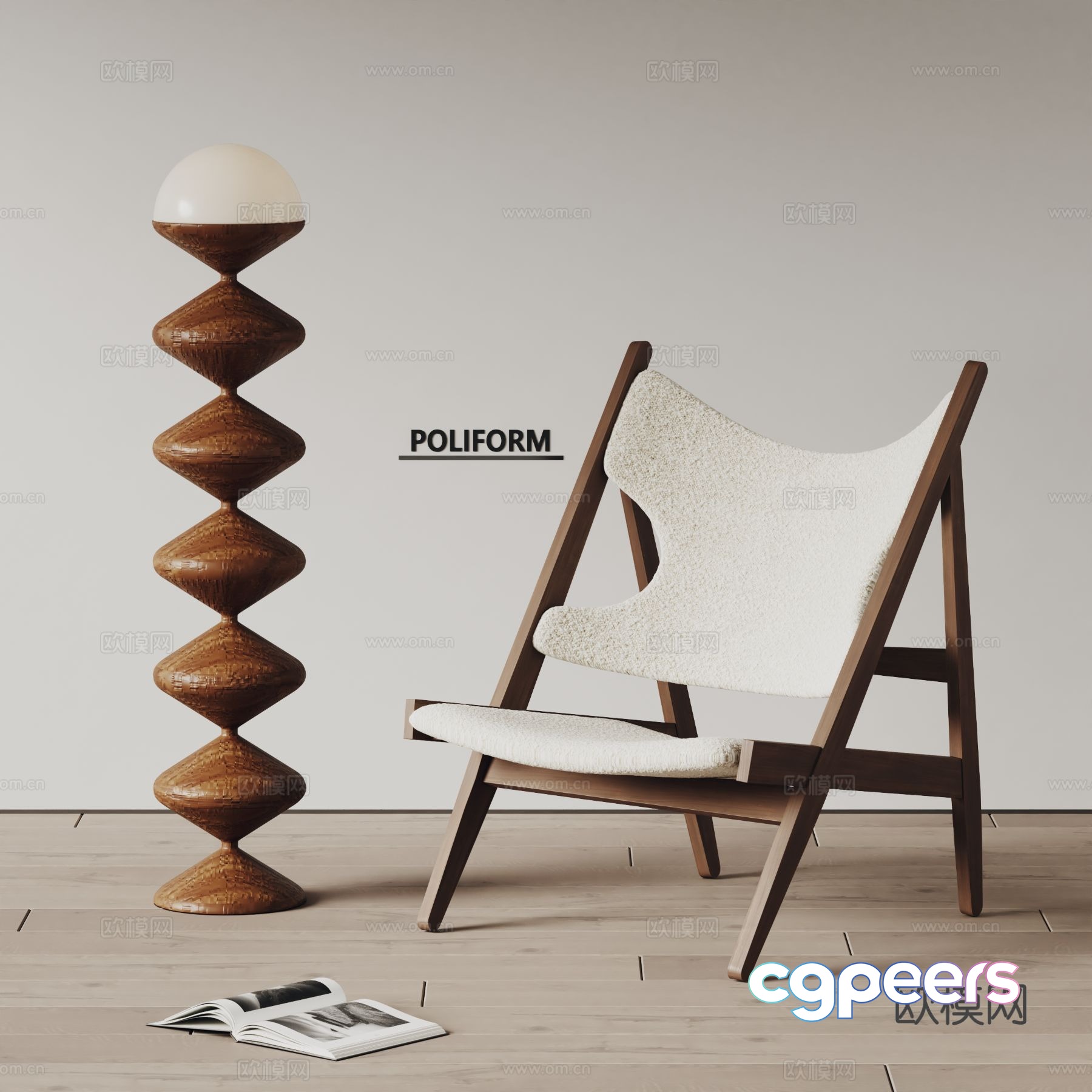 poliform lounge chair 3d model poliform lounge chair 3d model