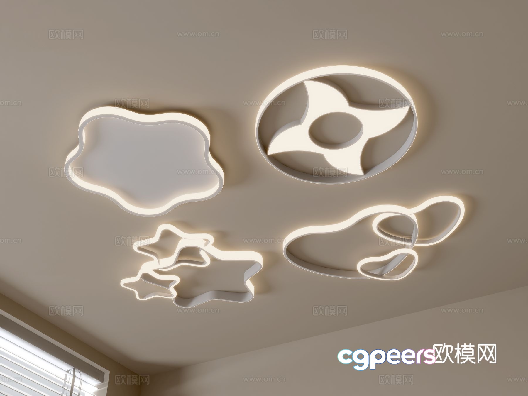 Modern ceiling lamp 3d model Modern ceiling lamp 3d model