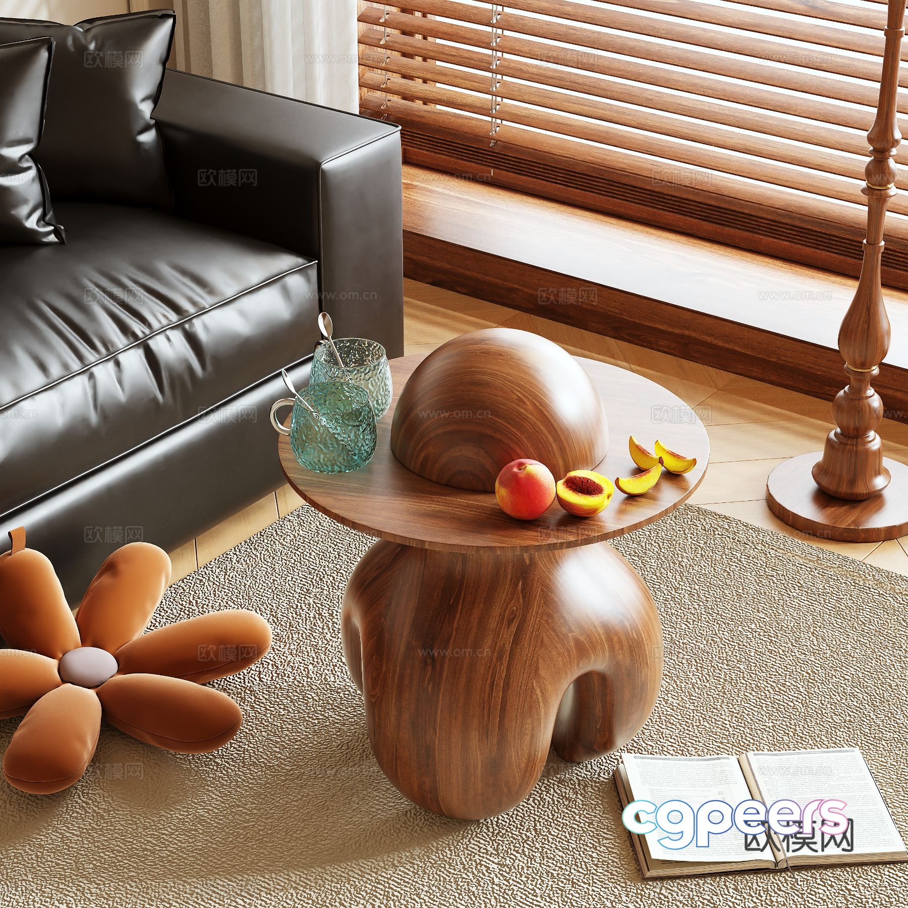 Medieval style side table corner table round table table table 3D model Medieval style side table corner table round table table table 3D model