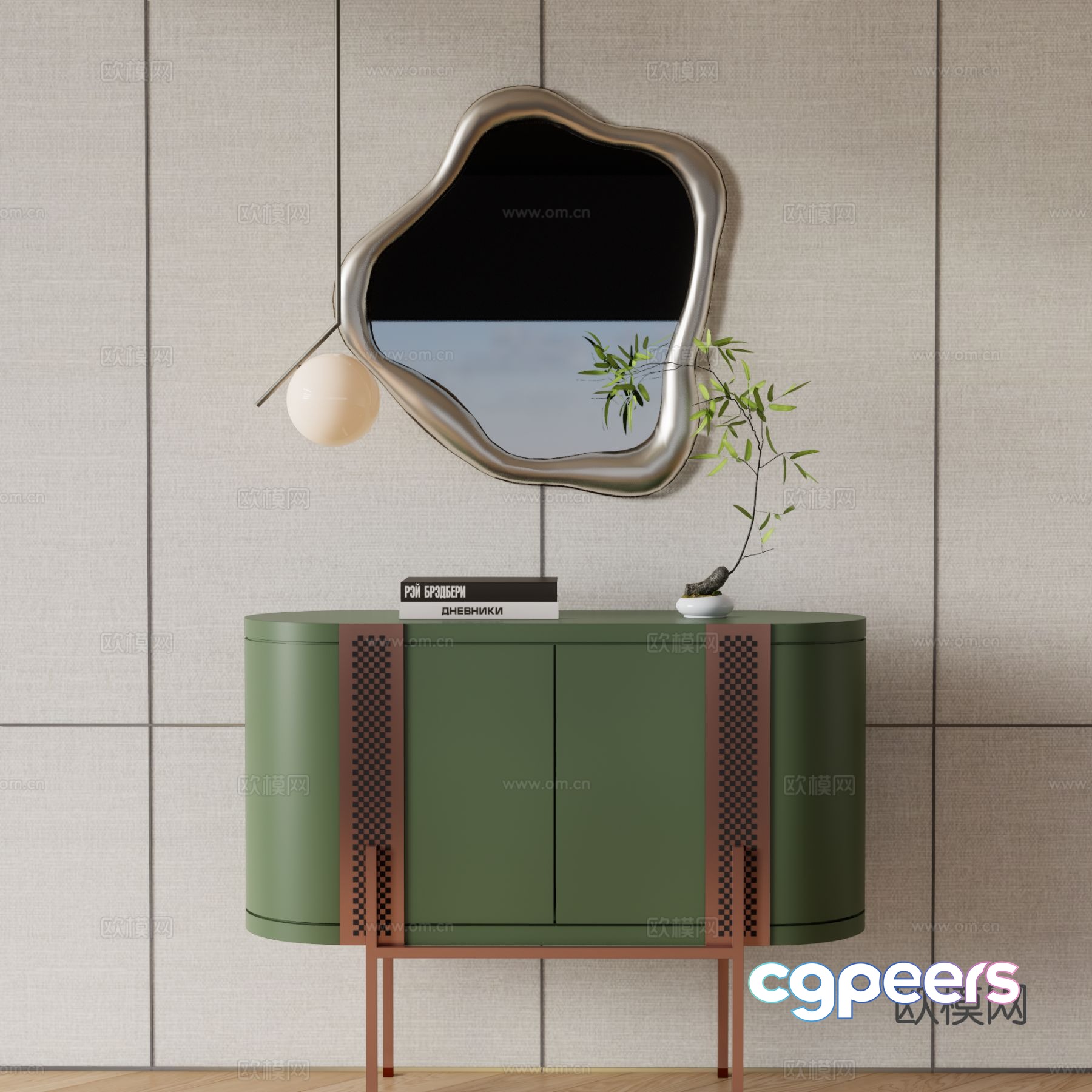 Modern entryway cabinet side cabinet 3d model Modern entryway cabinet side cabinet 3d model