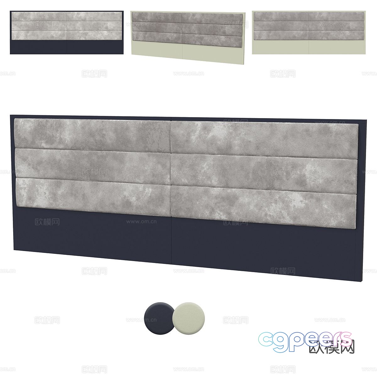 Modern soft cover bedside background 3d model Modern soft cover bedside background 3d model