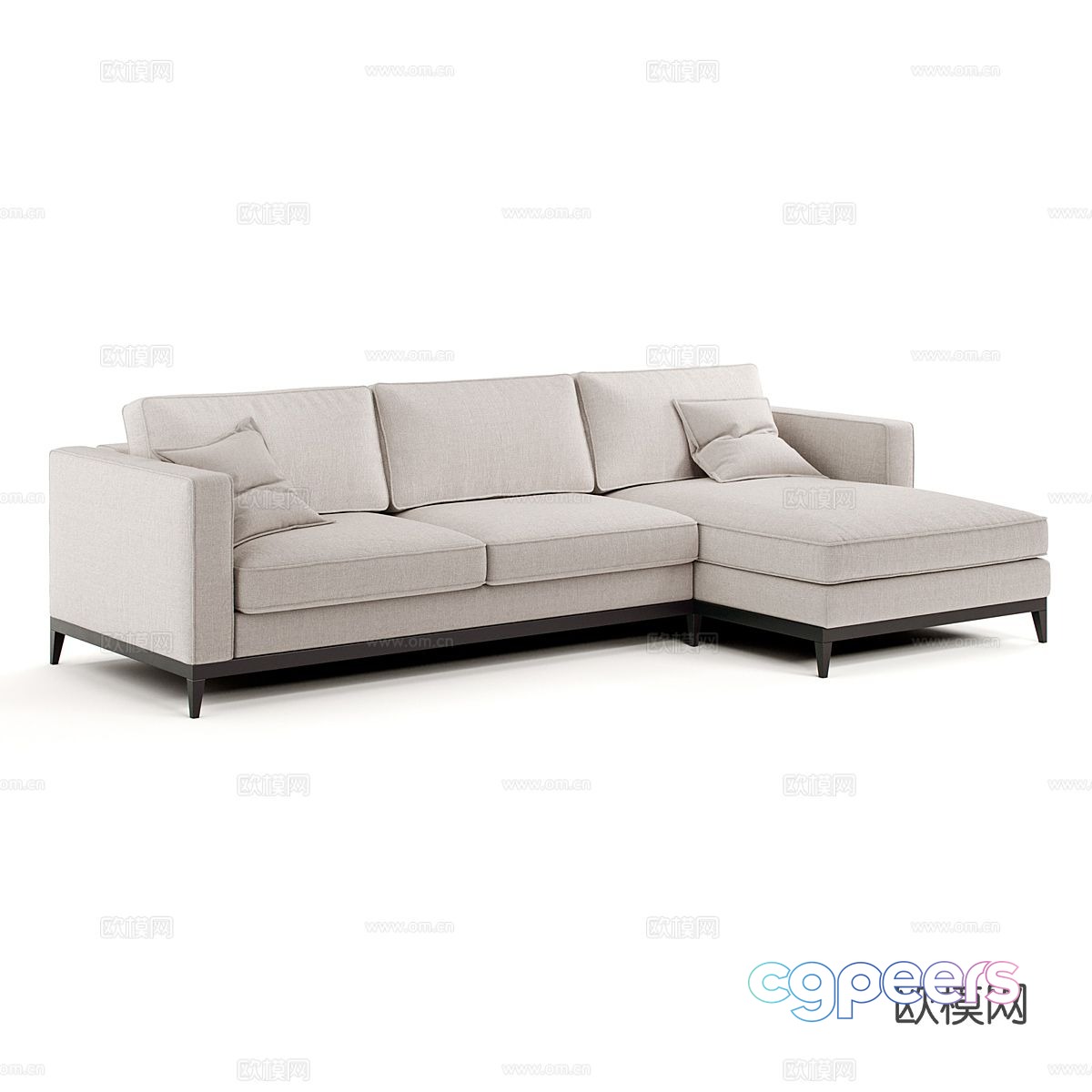 Modern simple double sofa corner sofa 3d model Modern simple double sofa corner sofa 3d model