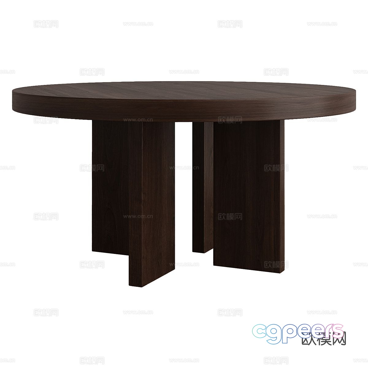 Nordic dining table round dining table 3d model Nordic dining table round dining table 3d model
