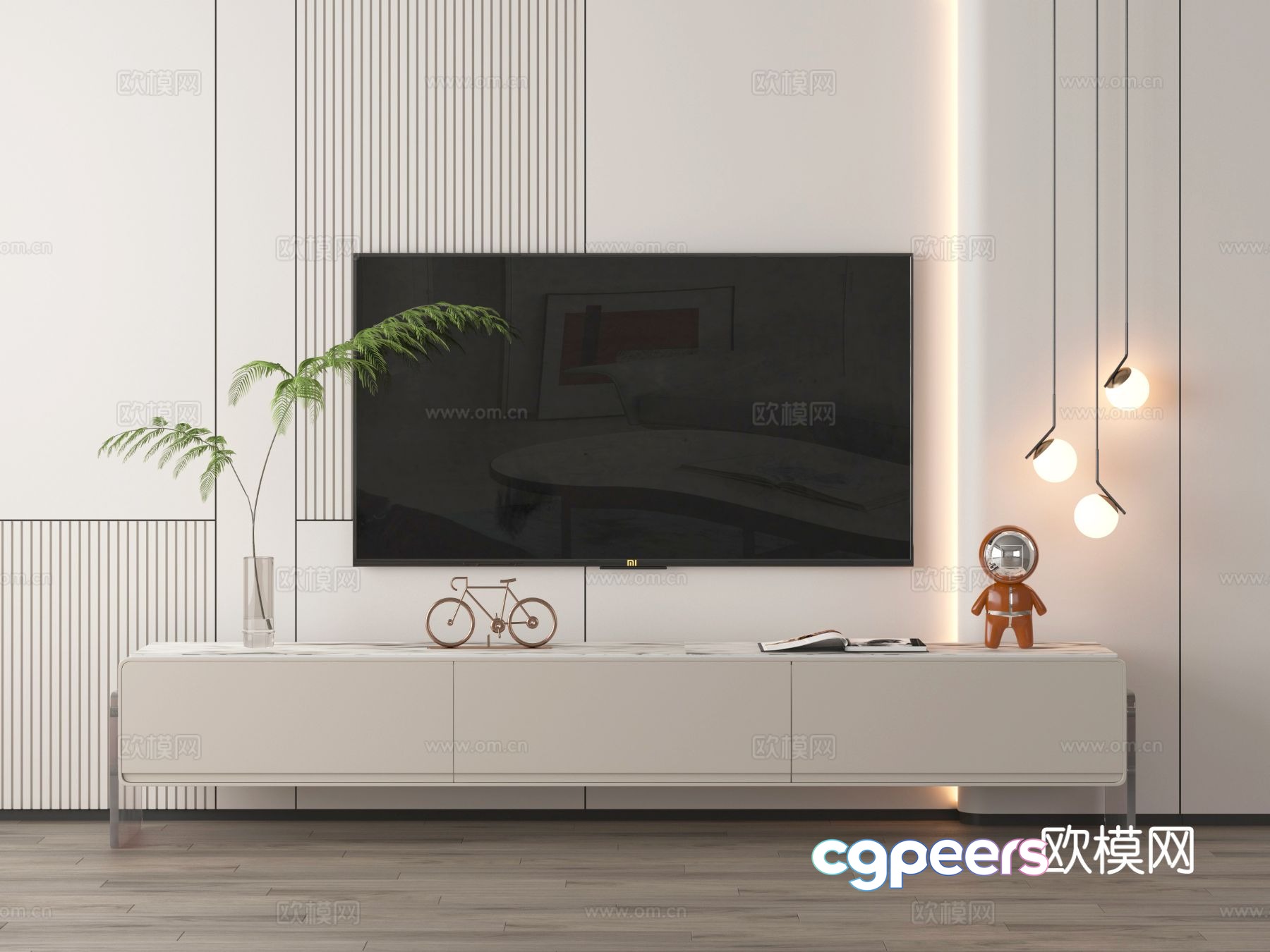 Modern TV cabinet 3d model Modern TV cabinet 3d model