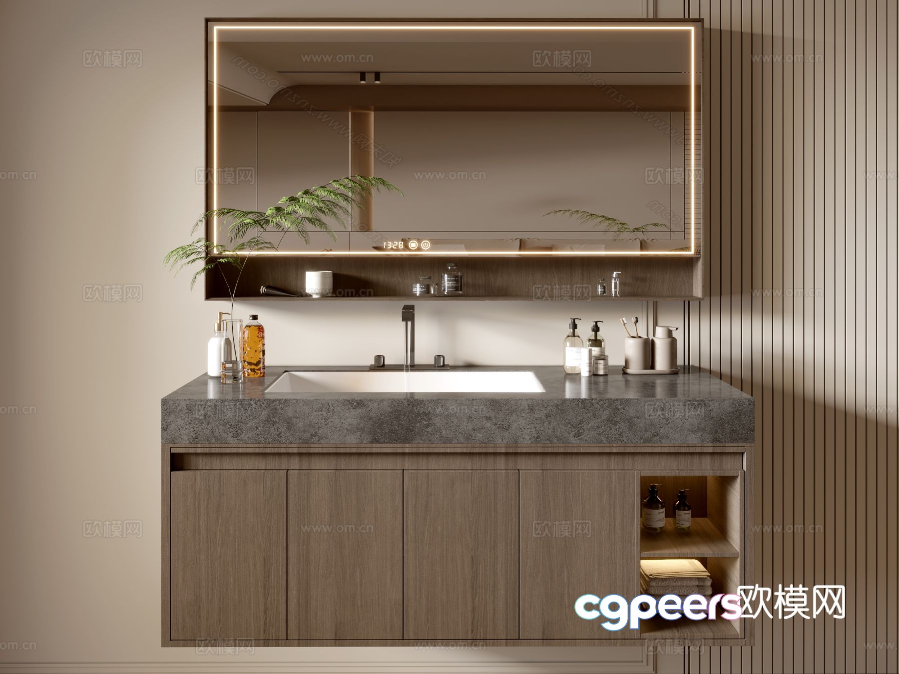 Modern bathroom cabinet suspended basin wash basin 3d model Modern bathroom cabinet suspended basin wash basin 3d model