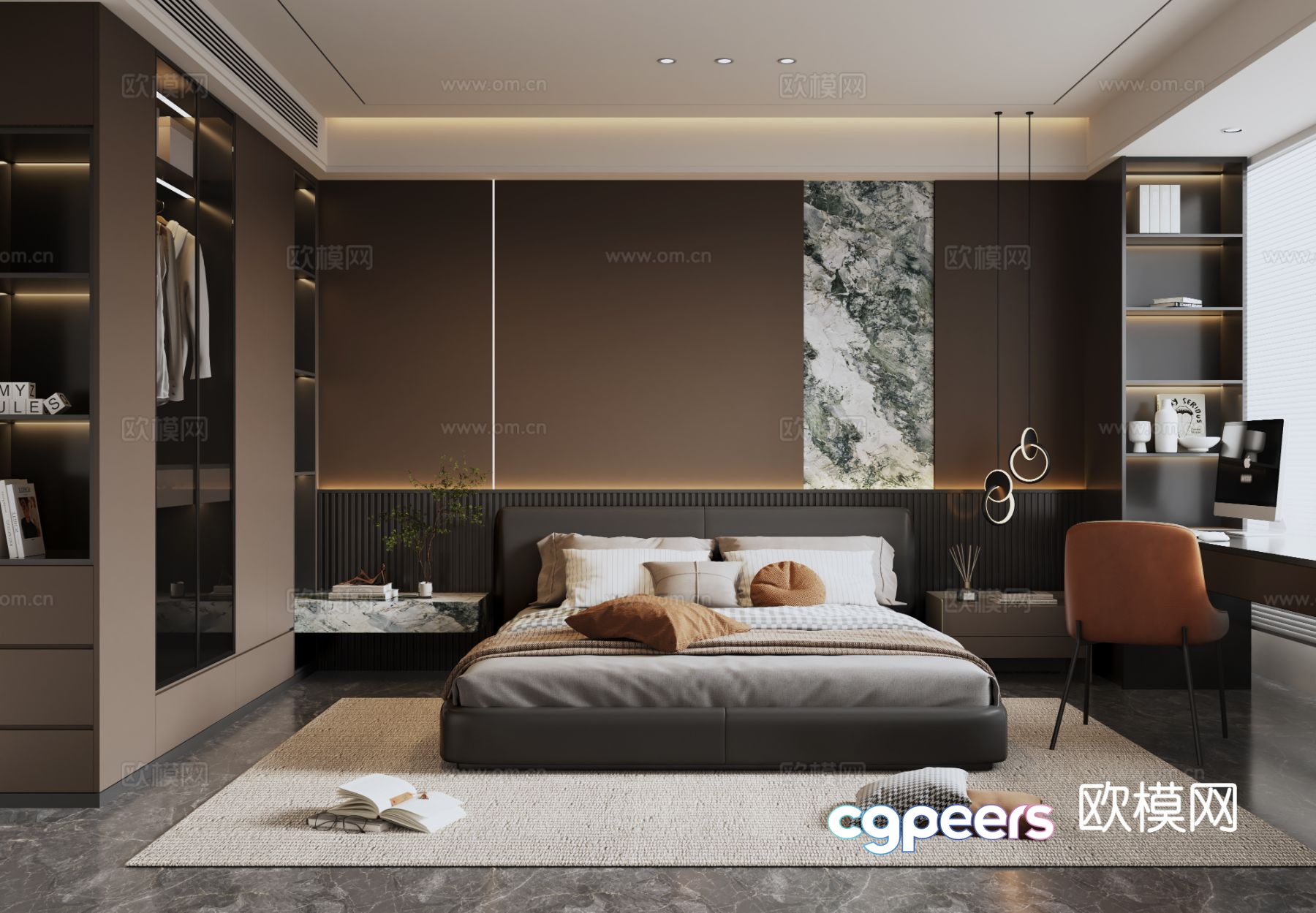 Italian style bedroom master bedroom 3d model Italian style bedroom master bedroom 3d model